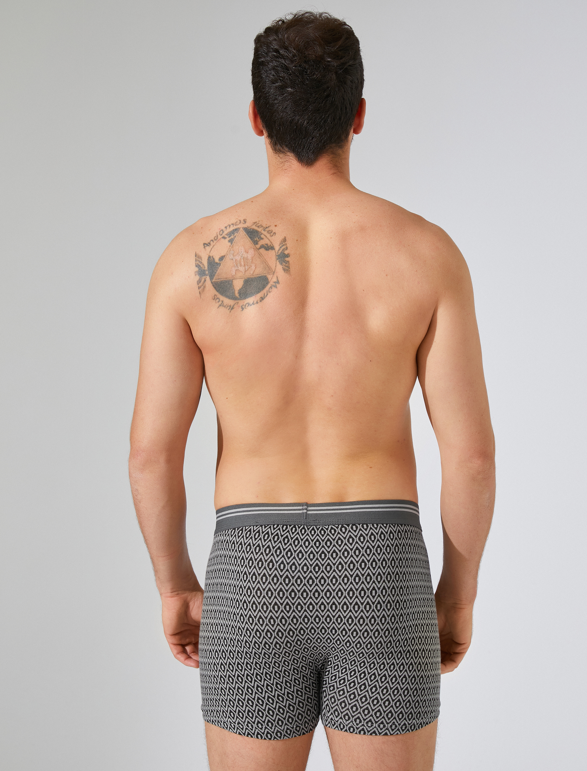   Desenli 3'lü Boxer