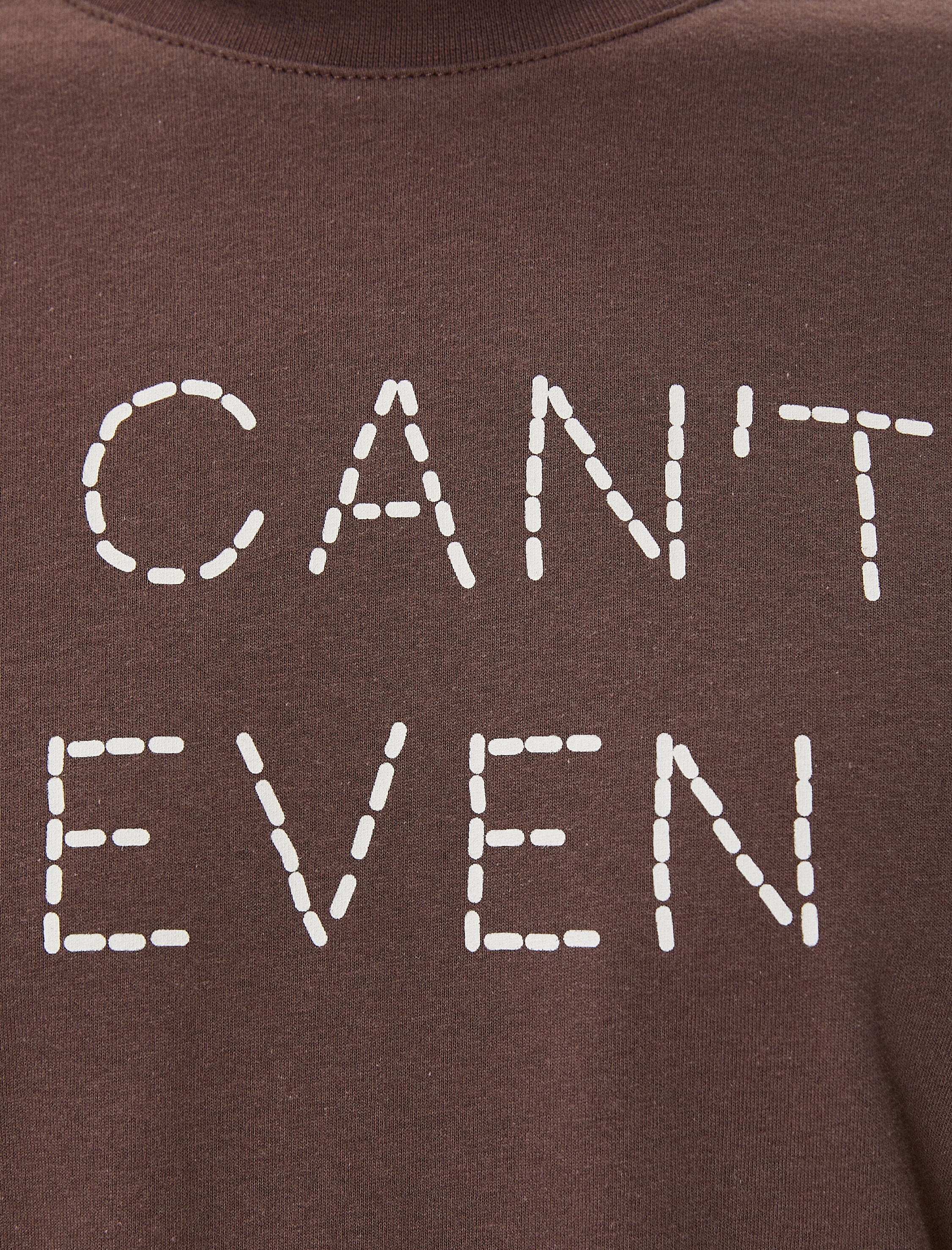   Slogan İşlemeli Tişört Slim Fit Bisiklet Yaka Kısa Kollu Pamuklu