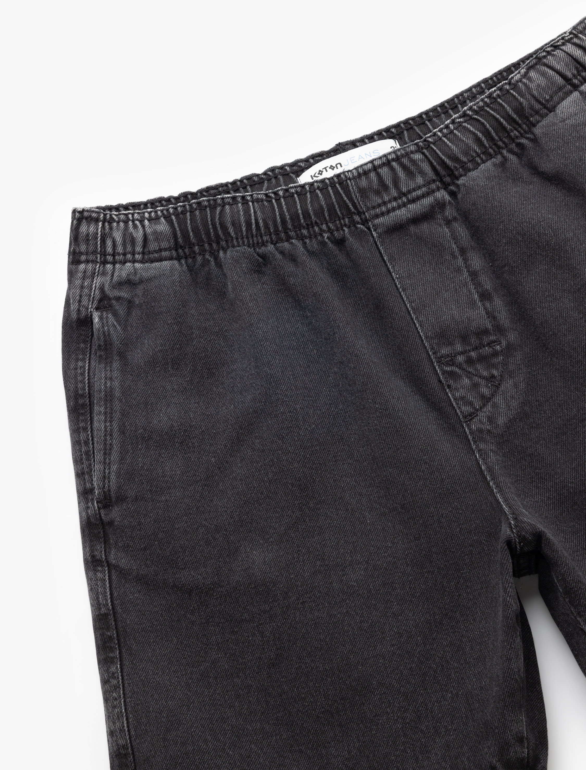   Oversize Kot Şort Bermuda Cep Detaylı Pamuklu