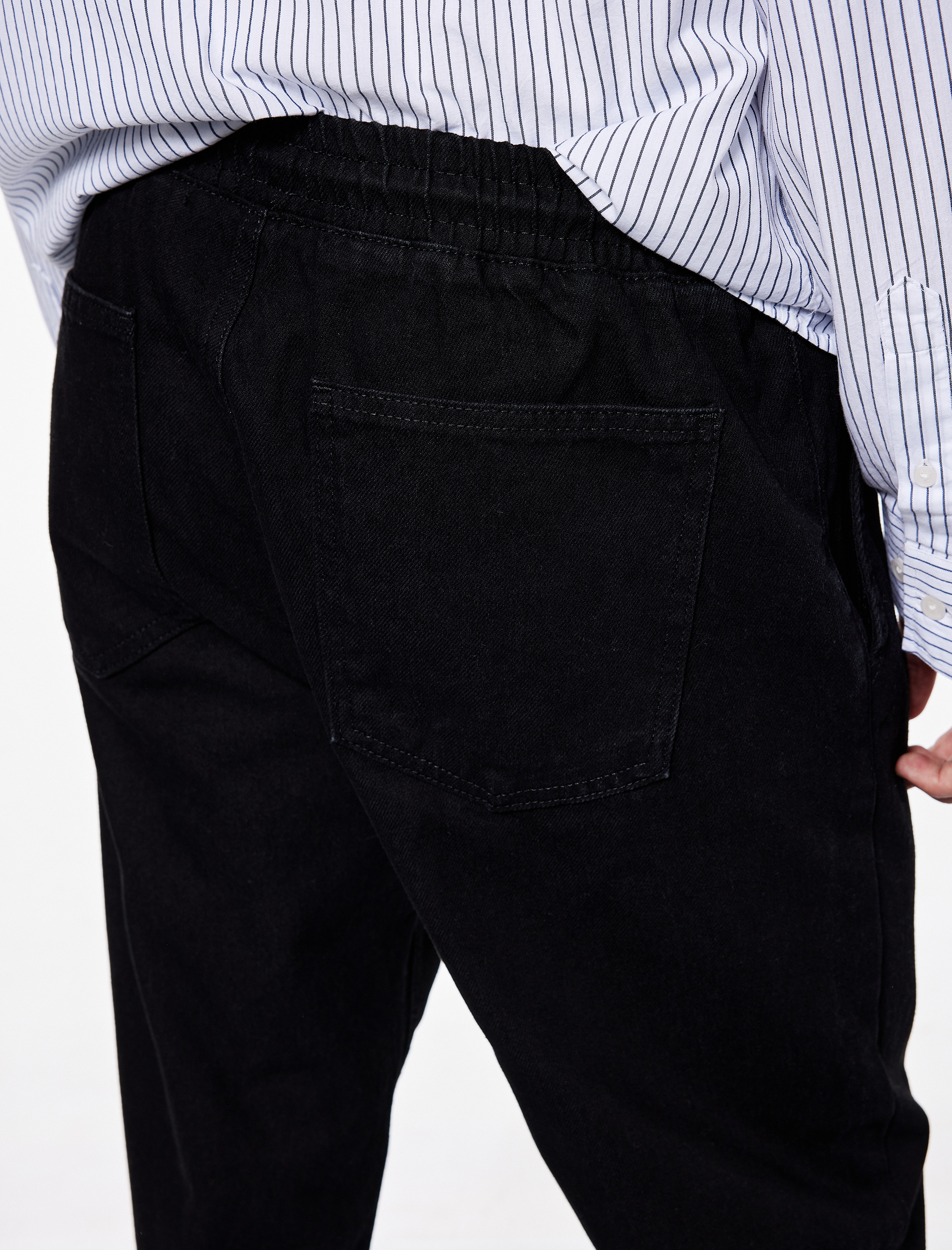   Pamuklu Cepli Regular Fit Beli Bağcıklı Jean Pantolon