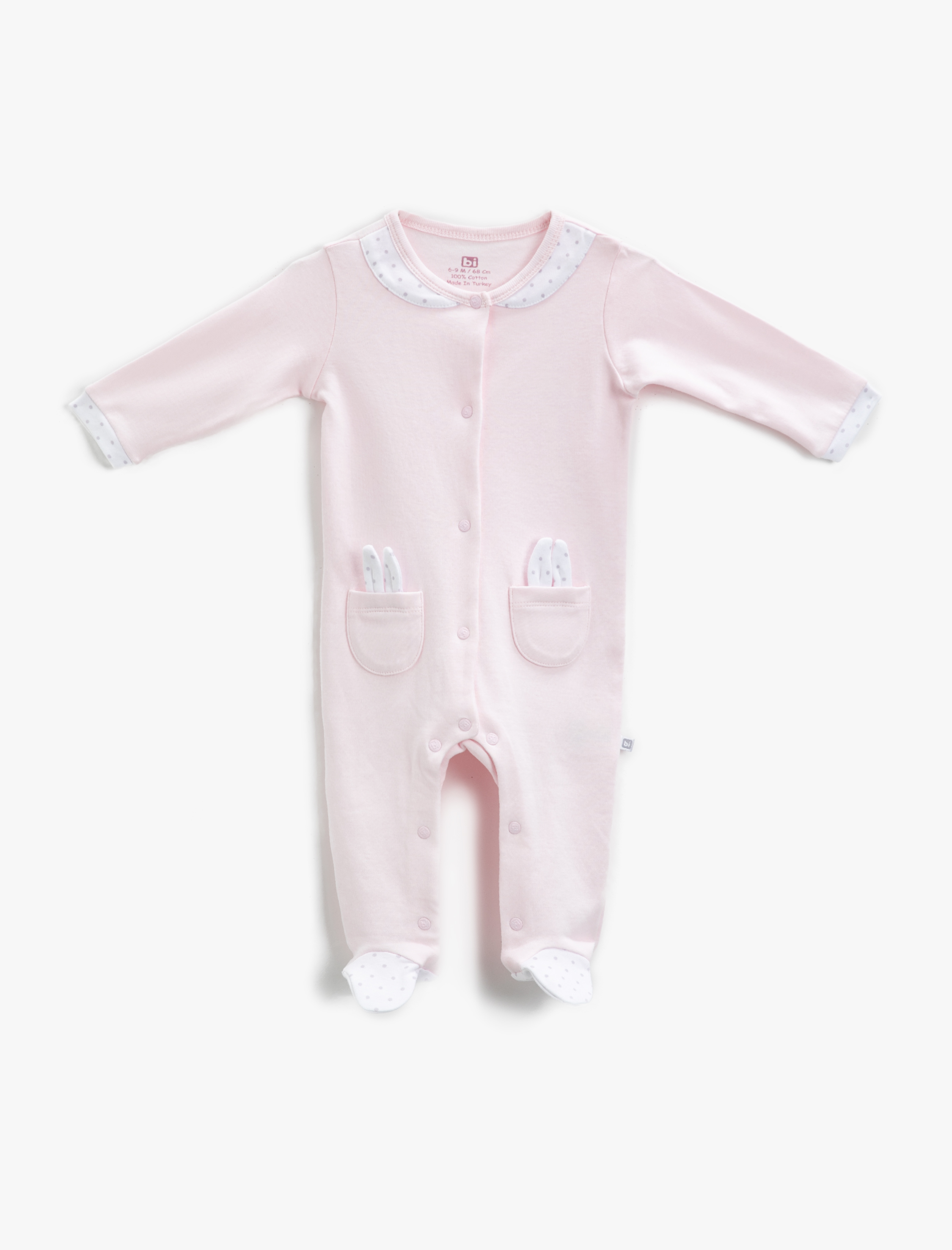  Kız Bebek Bibaby Uzun Kollu Tulum Pamuklu