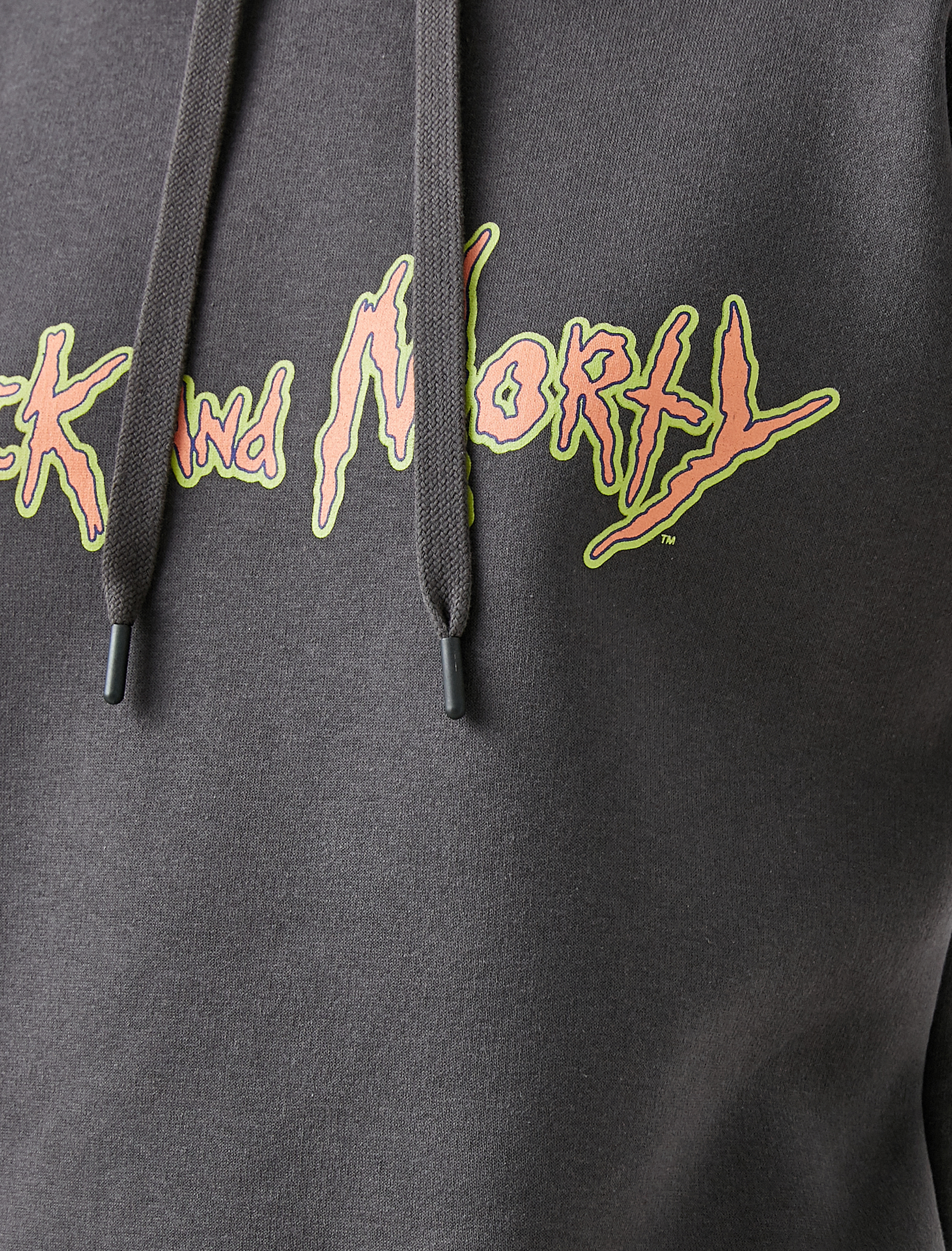   Oversize Rick and Morty Lisanslı Baskılı Sweatshirt İçi Polarlı