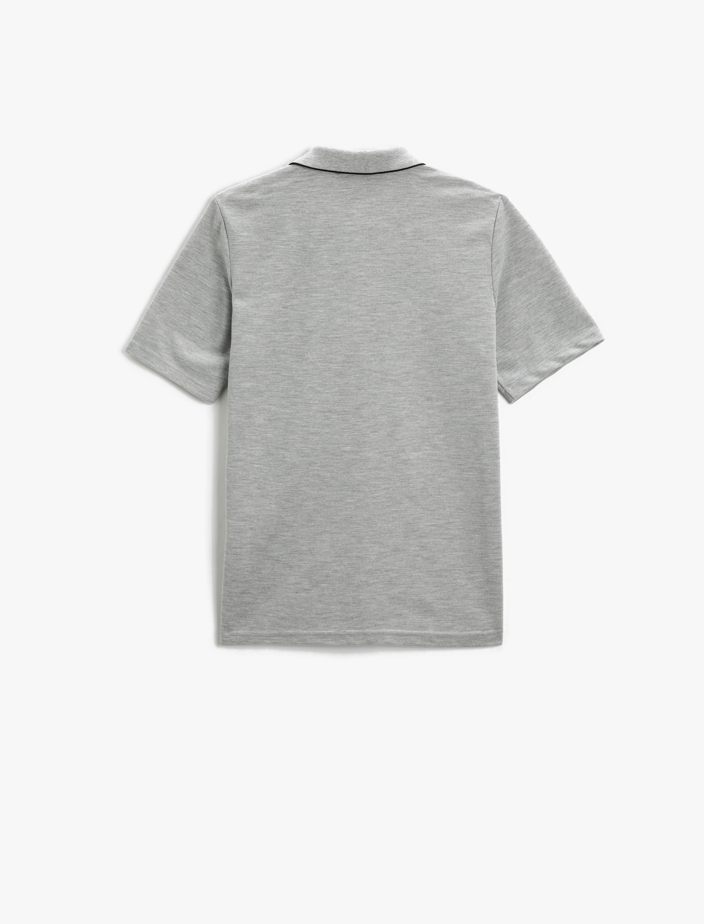   Polo Yaka Tişört Slim Fit Kısa Kollu Düğmeli