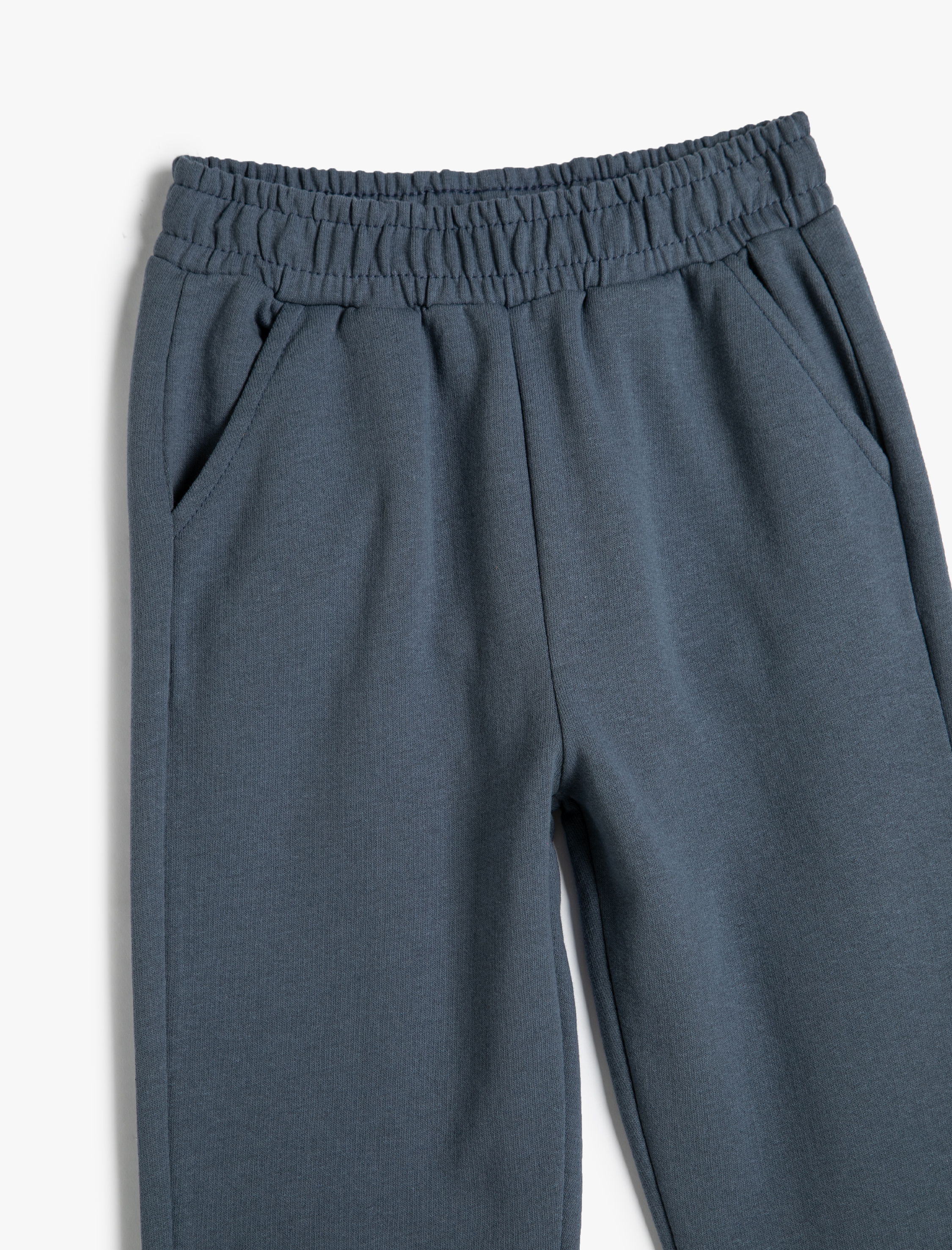  Kız Çocuk Basic Jogger Eşofman Altı Şardonlu Cepli Beli Lastikli Pamuklu Şardonlu
