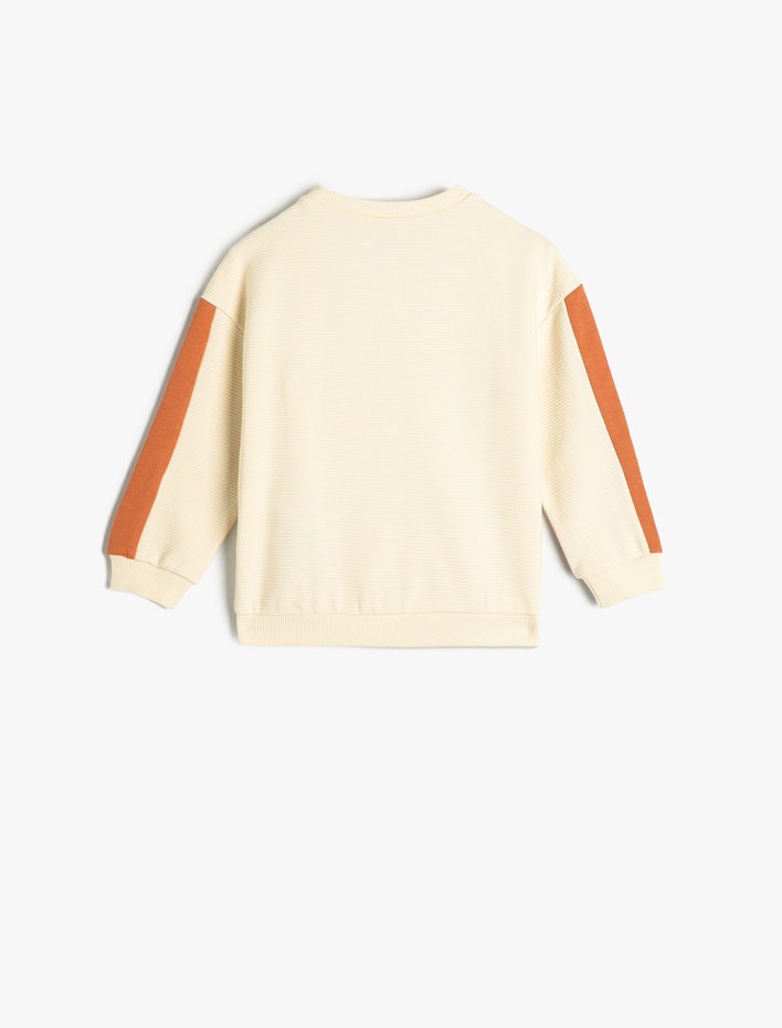 Erkek Bebek Sweatshirt Uzun Kollu Cepli Baskılı Pamuklu