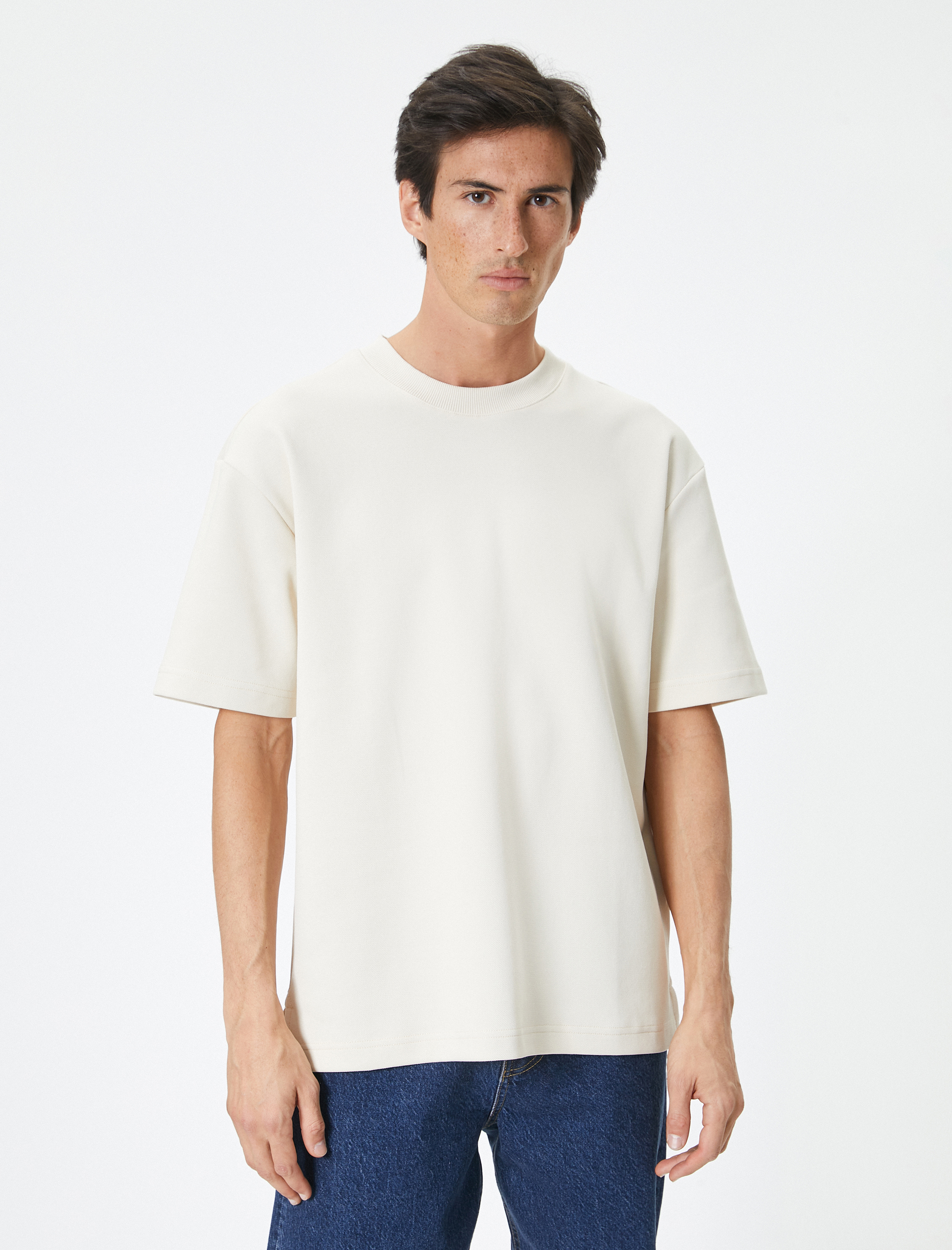   Polo Yaka Tişört Slim Fit Düğmeli Kısa Kollu