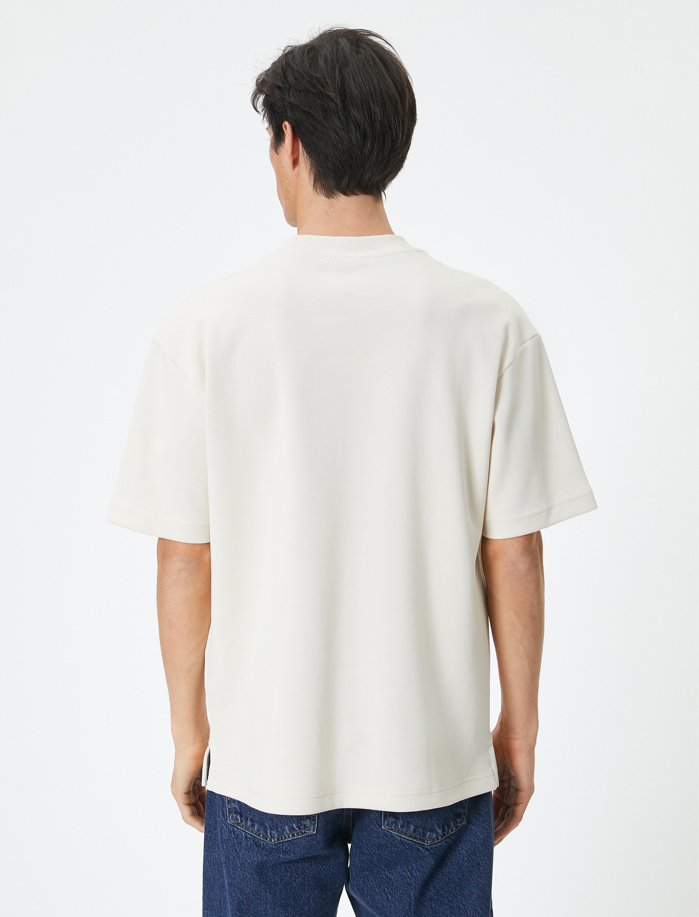   Polo Yaka Tişört Slim Fit Düğmeli Kısa Kollu