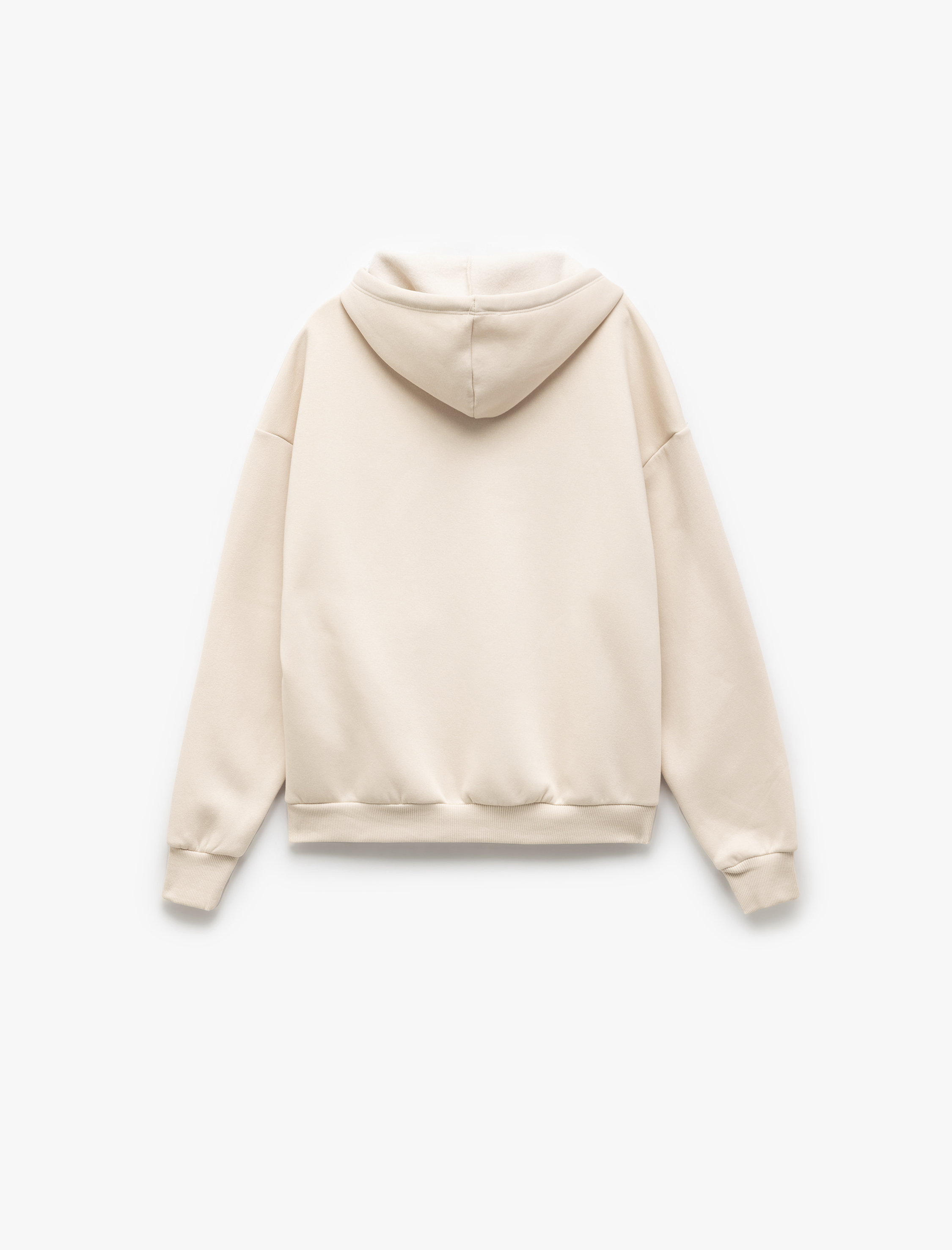   Şardonlu Kapüşonlu Oversize Kanguru Cepli Sweatshirt