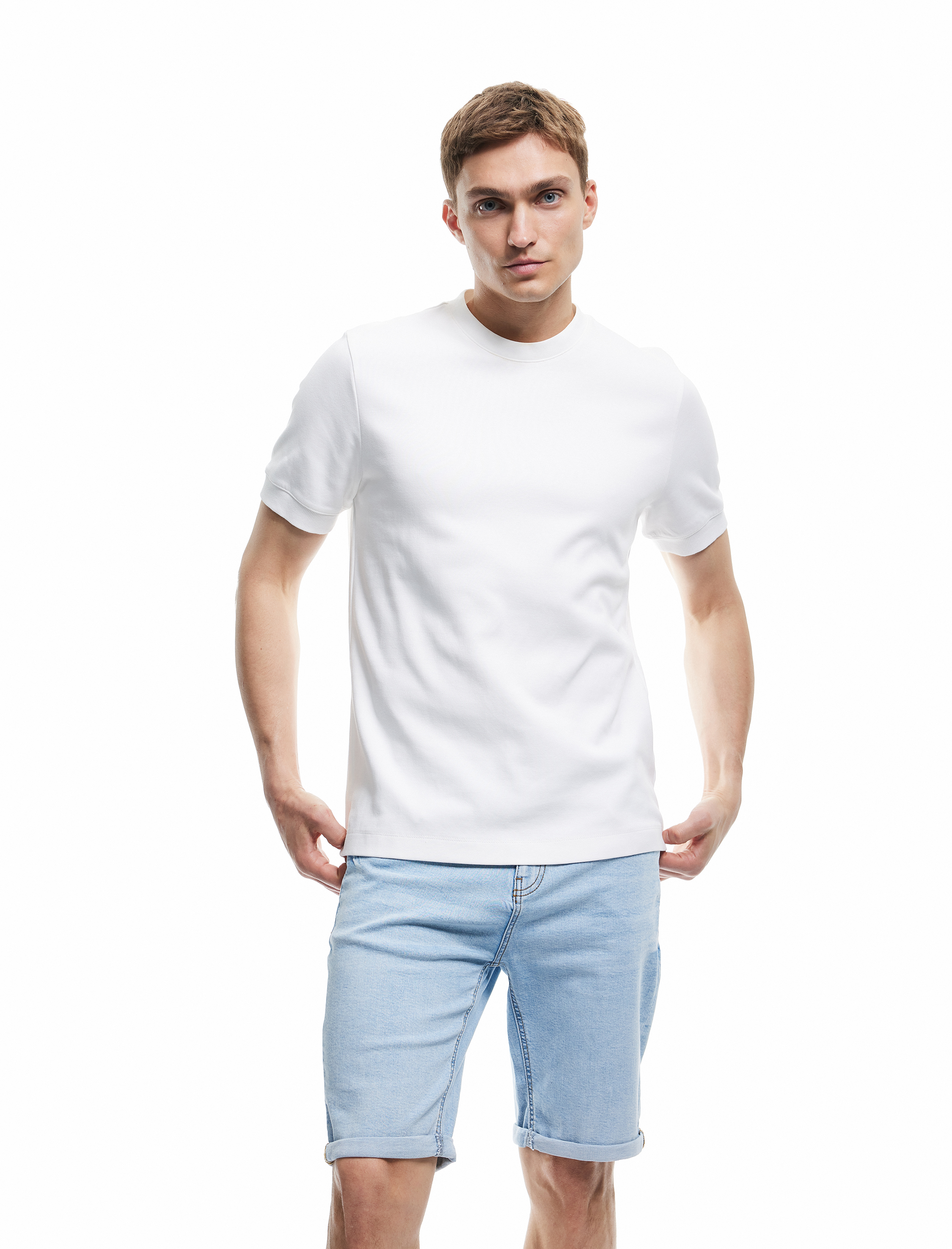   Oversize Kot Şort Bermuda Cep Detaylı Pamuklu