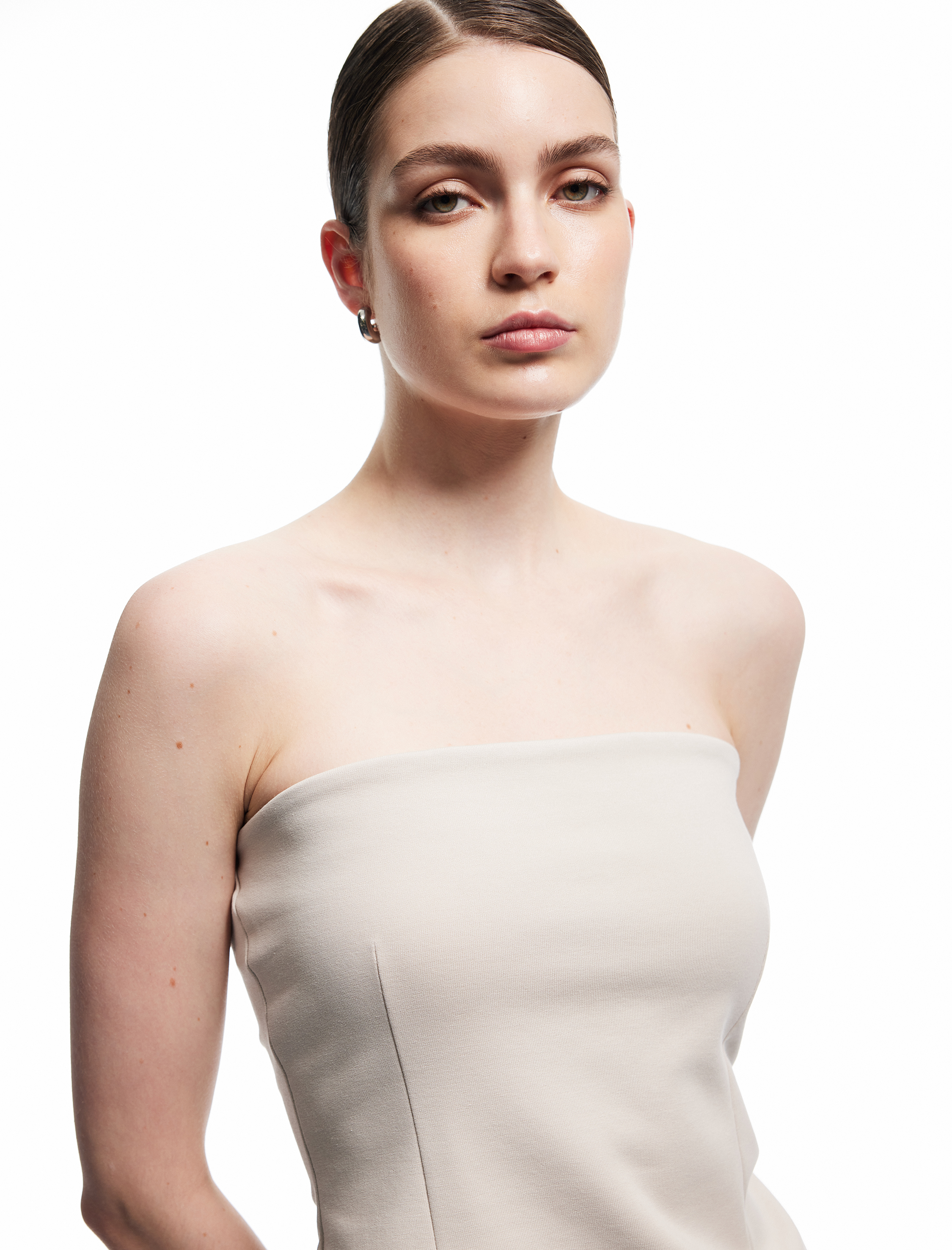   Pamuklu Slim Fit Straplez Body