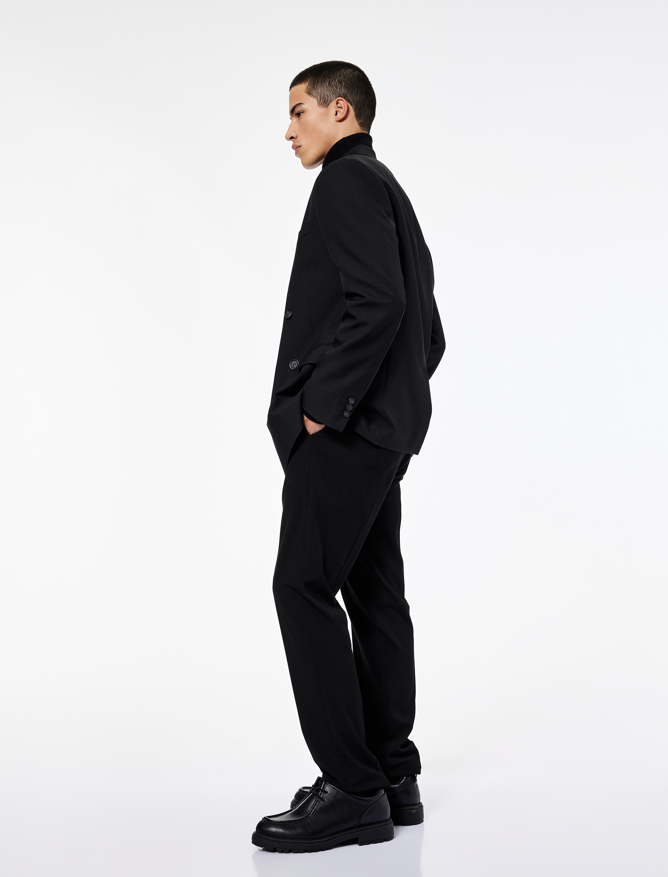   Slim Fit Cep Detaylı Viskon Karışımlı Kumaş Pantolon