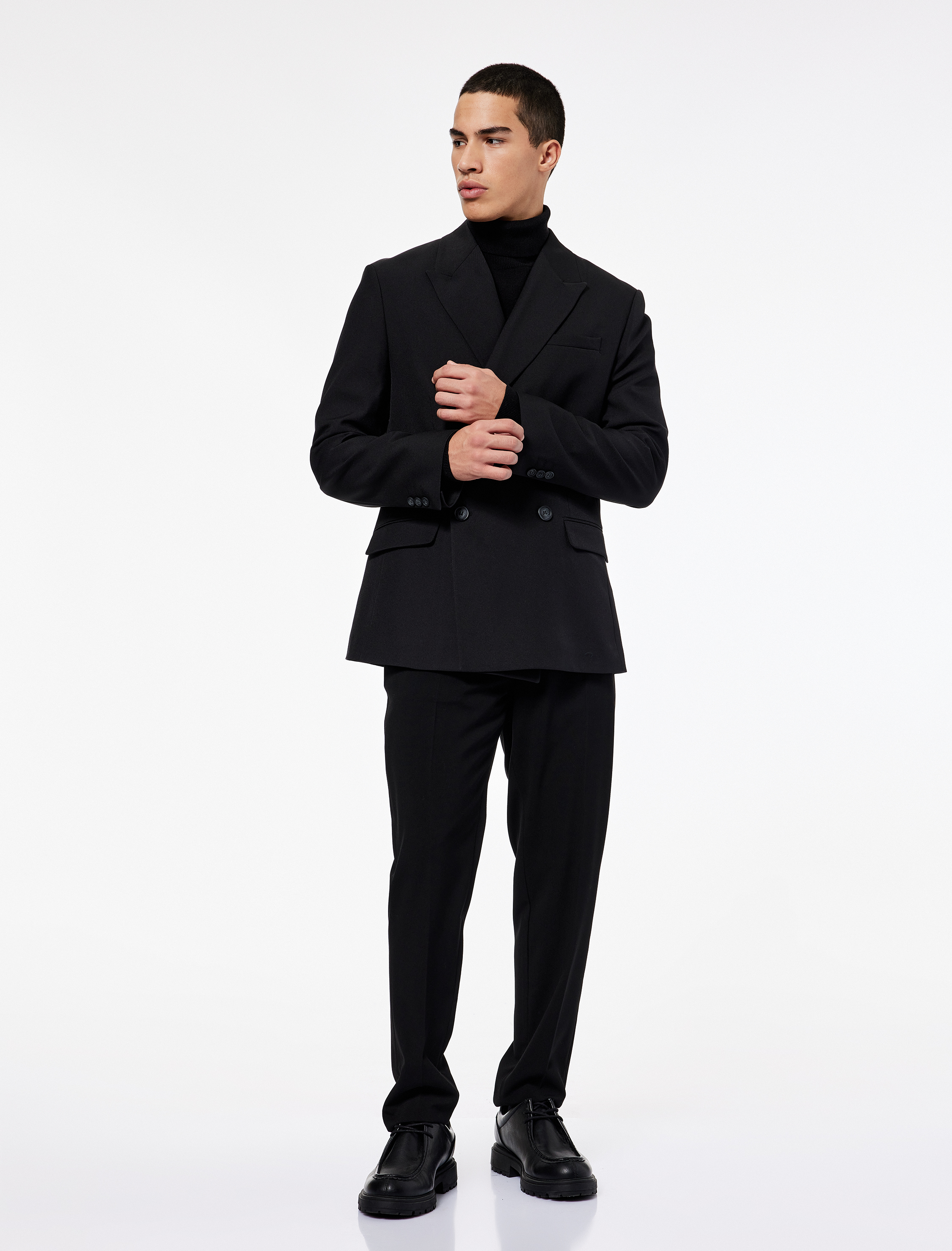   Slim Fit Cep Detaylı Viskon Karışımlı Kumaş Pantolon