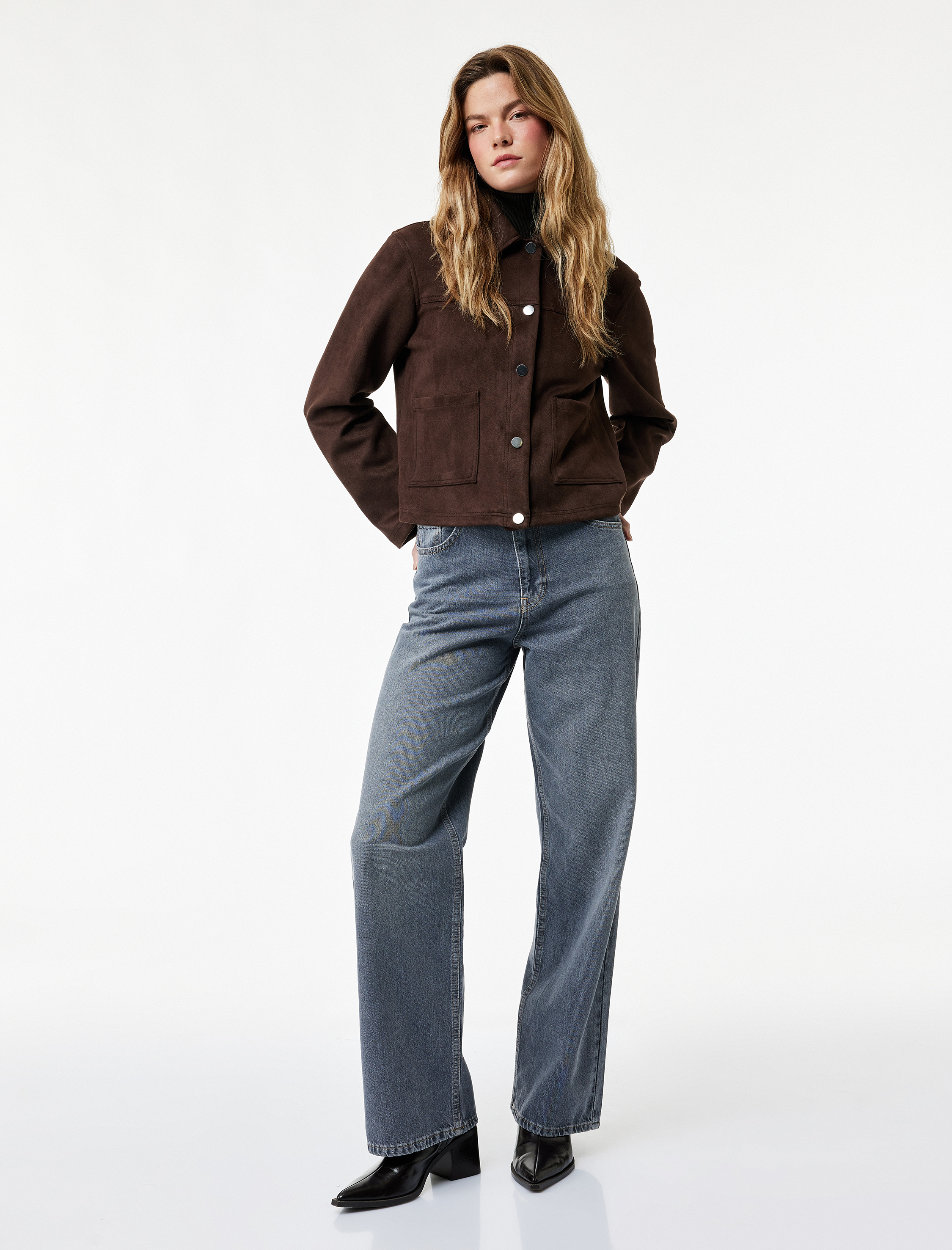   Rahat Kalıp Düz Paça Pamuklu Baggy Denim Pantolon - Baggy Jeans
