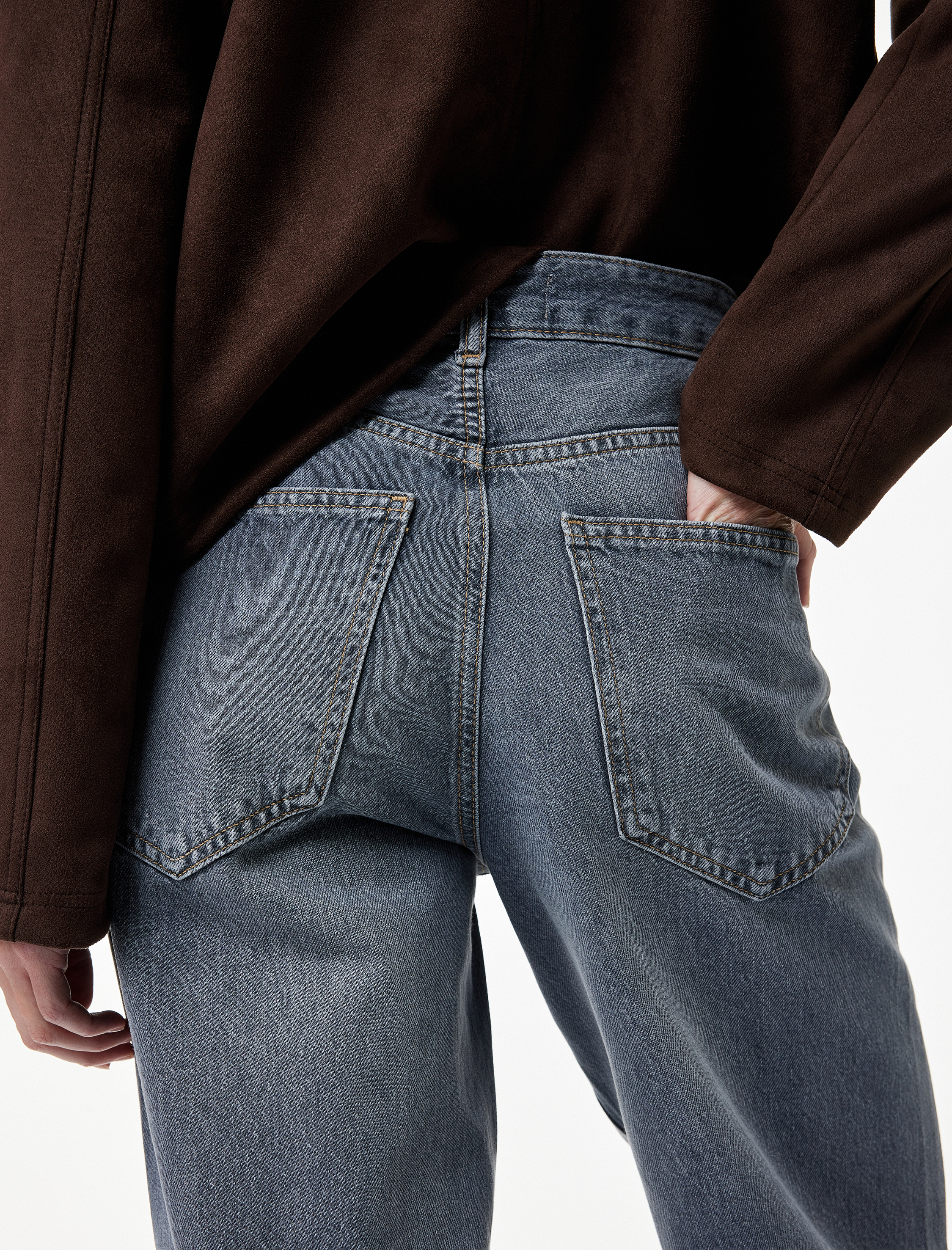   Rahat Kalıp Düz Paça Pamuklu Baggy Denim Pantolon - Baggy Jeans