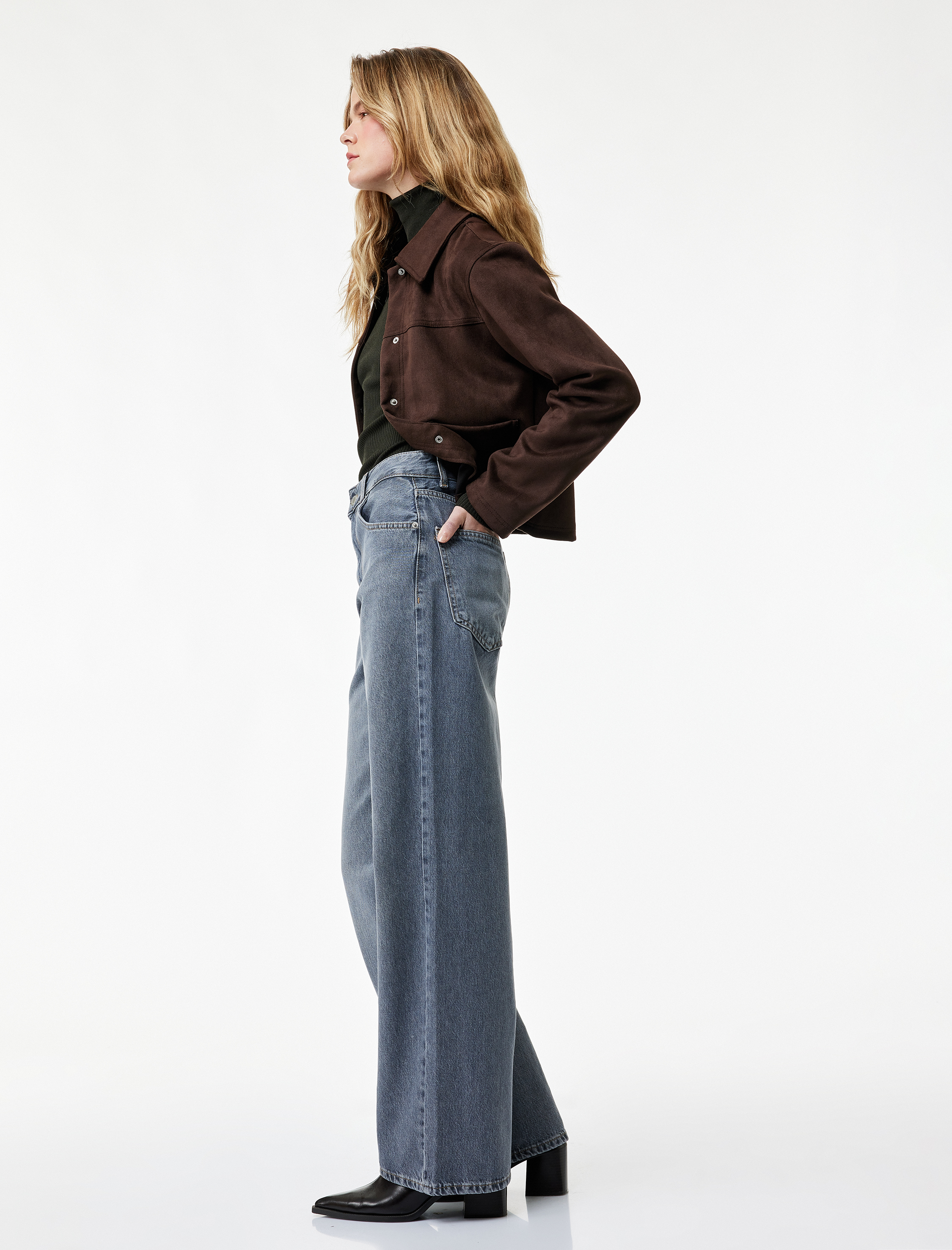   Rahat Kalıp Düz Paça Pamuklu Baggy Denim Pantolon - Baggy Jeans