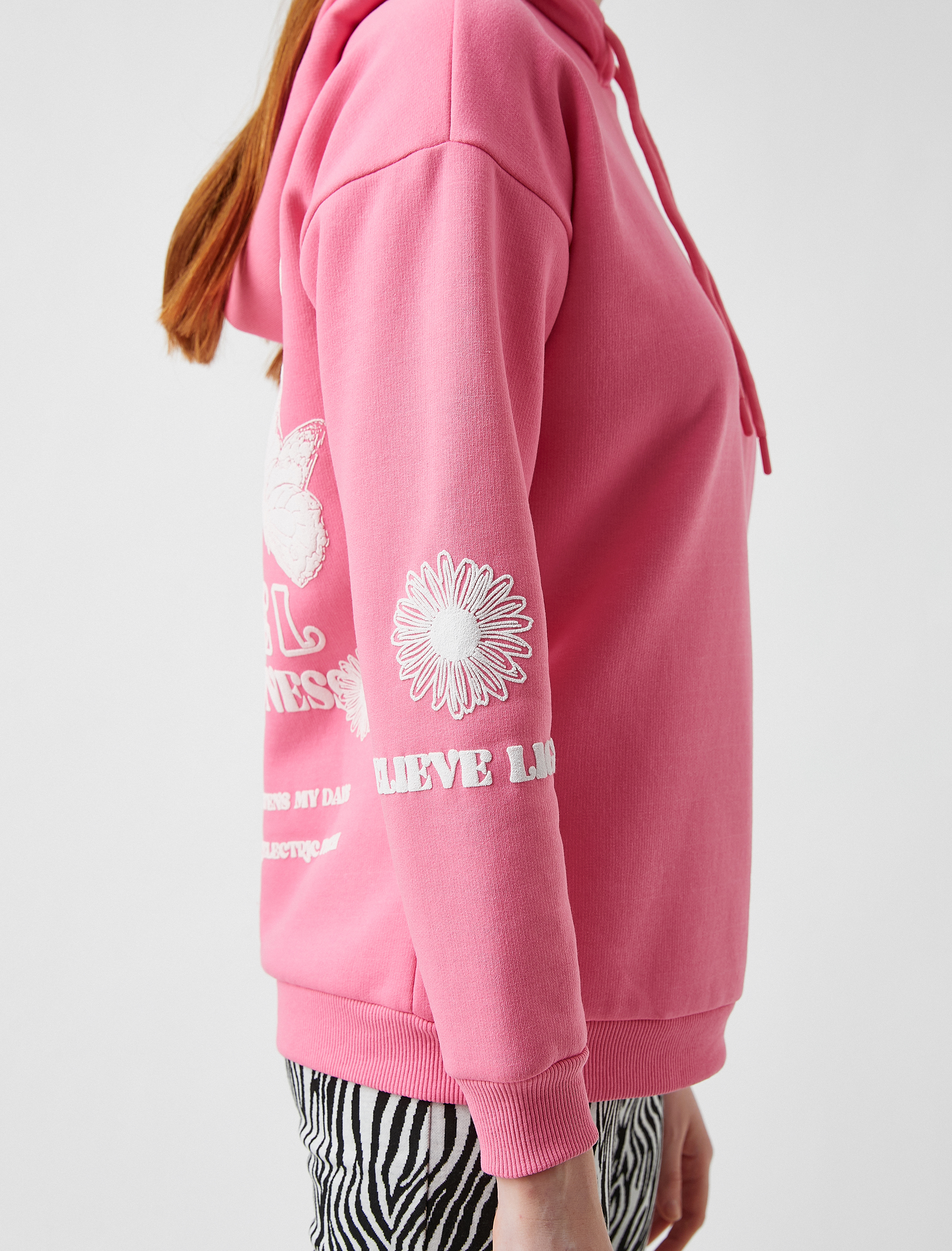   Kapüşonlu Baskılı Sweatshirt