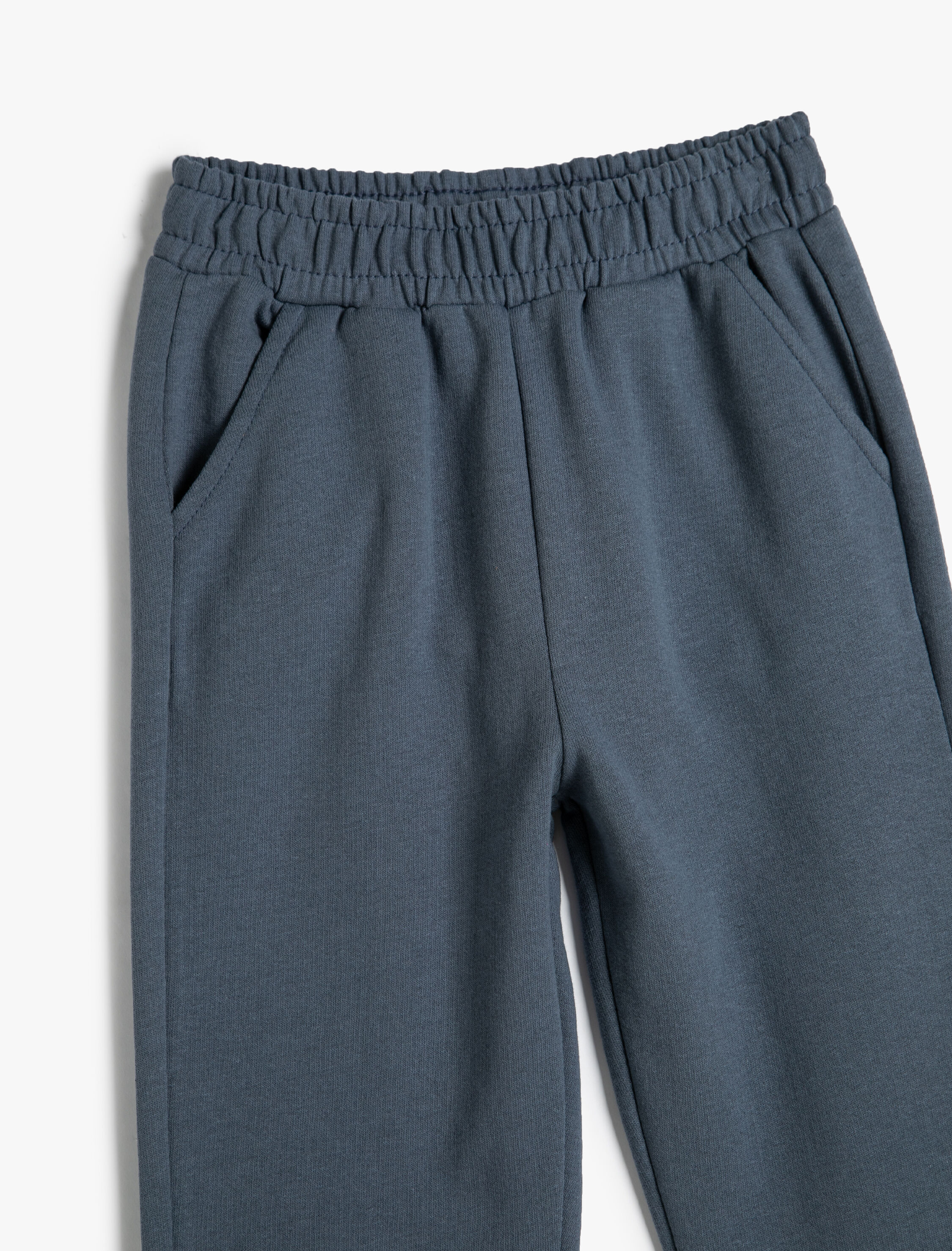  Kız Çocuk Basic Jogger Eşofman Altı Şardonlu Cepli Beli Lastikli Pamuklu Şardonlu