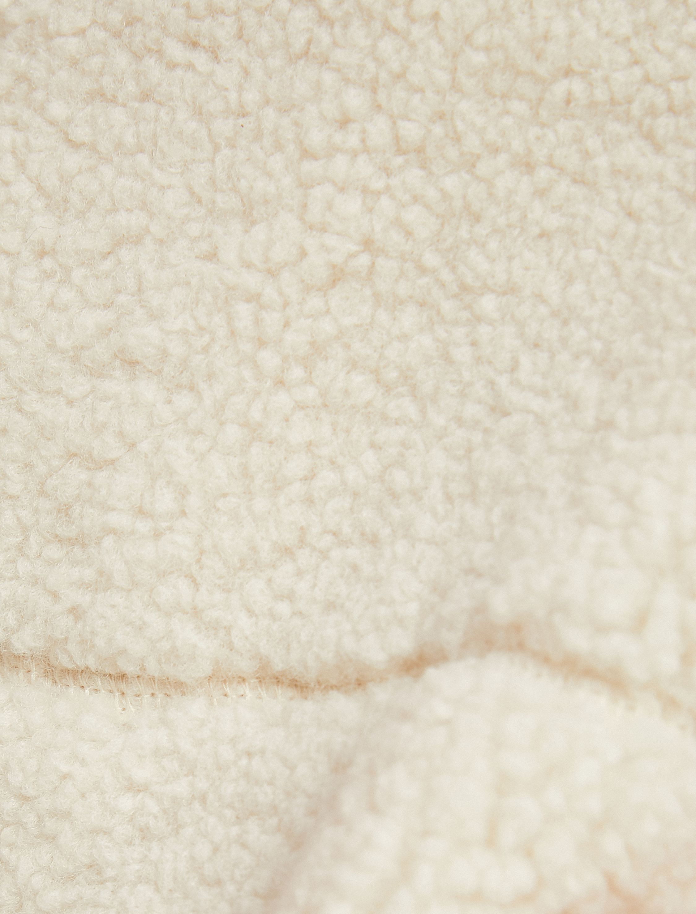   Peluş Ceket Dik Yaka Fermuarlı Cepli