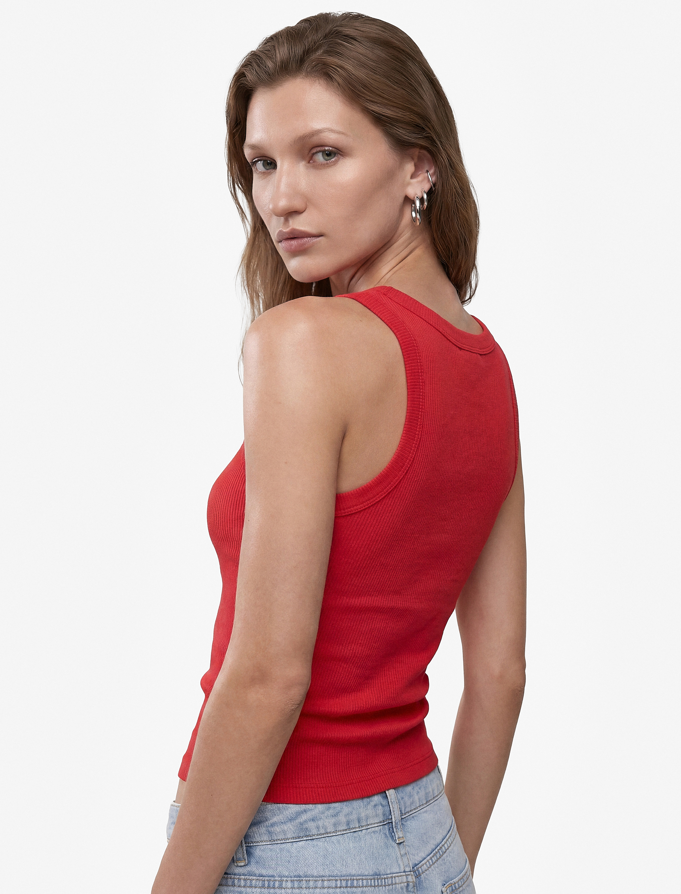   Pamuklu U Yaka Slim Fit Atlet