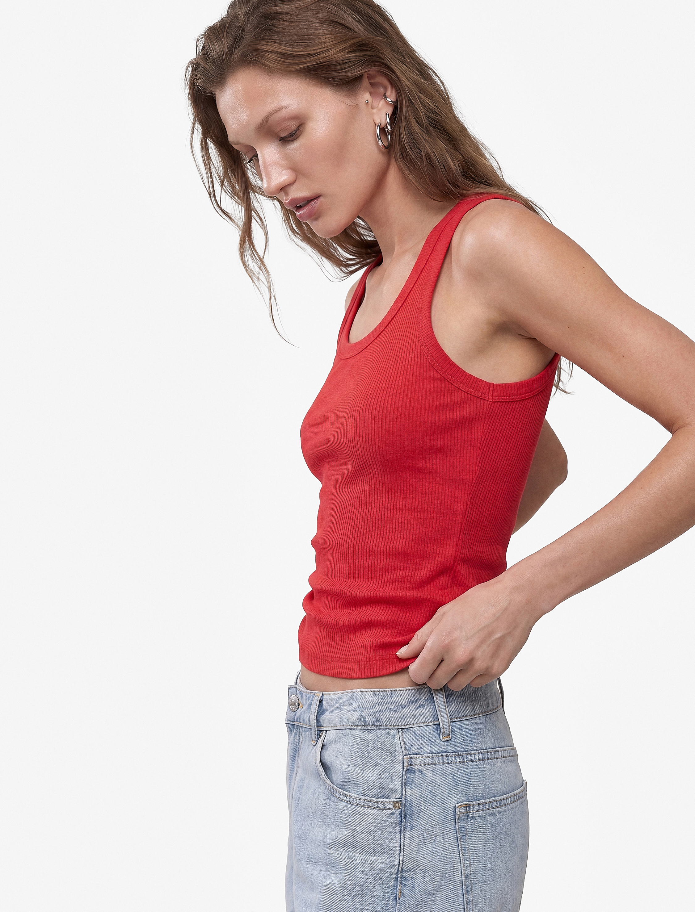   Pamuklu U Yaka Slim Fit Atlet
