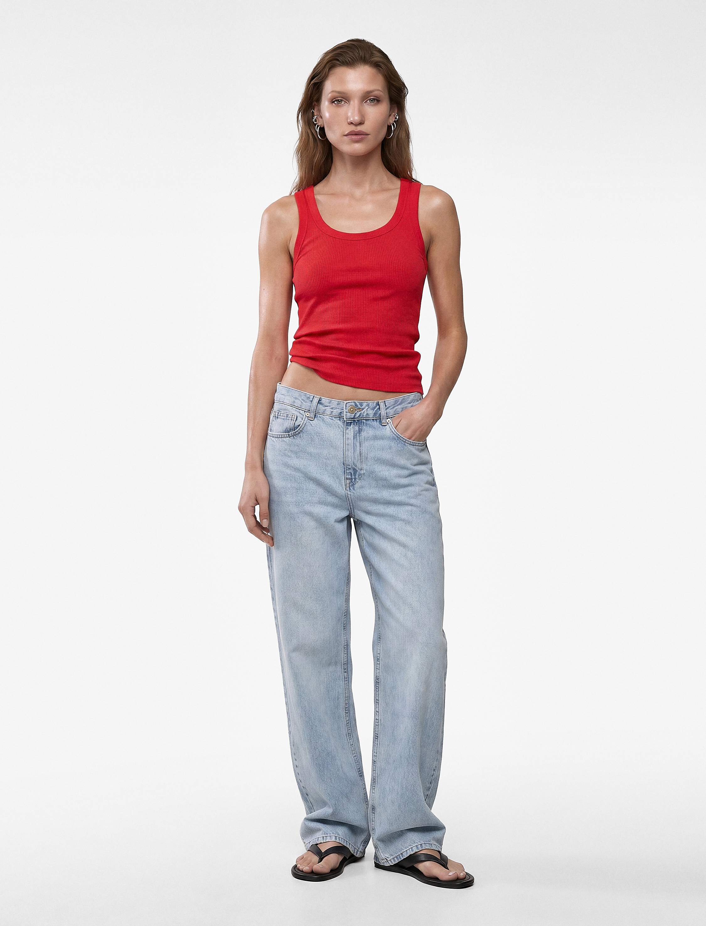   Pamuklu U Yaka Slim Fit Atlet