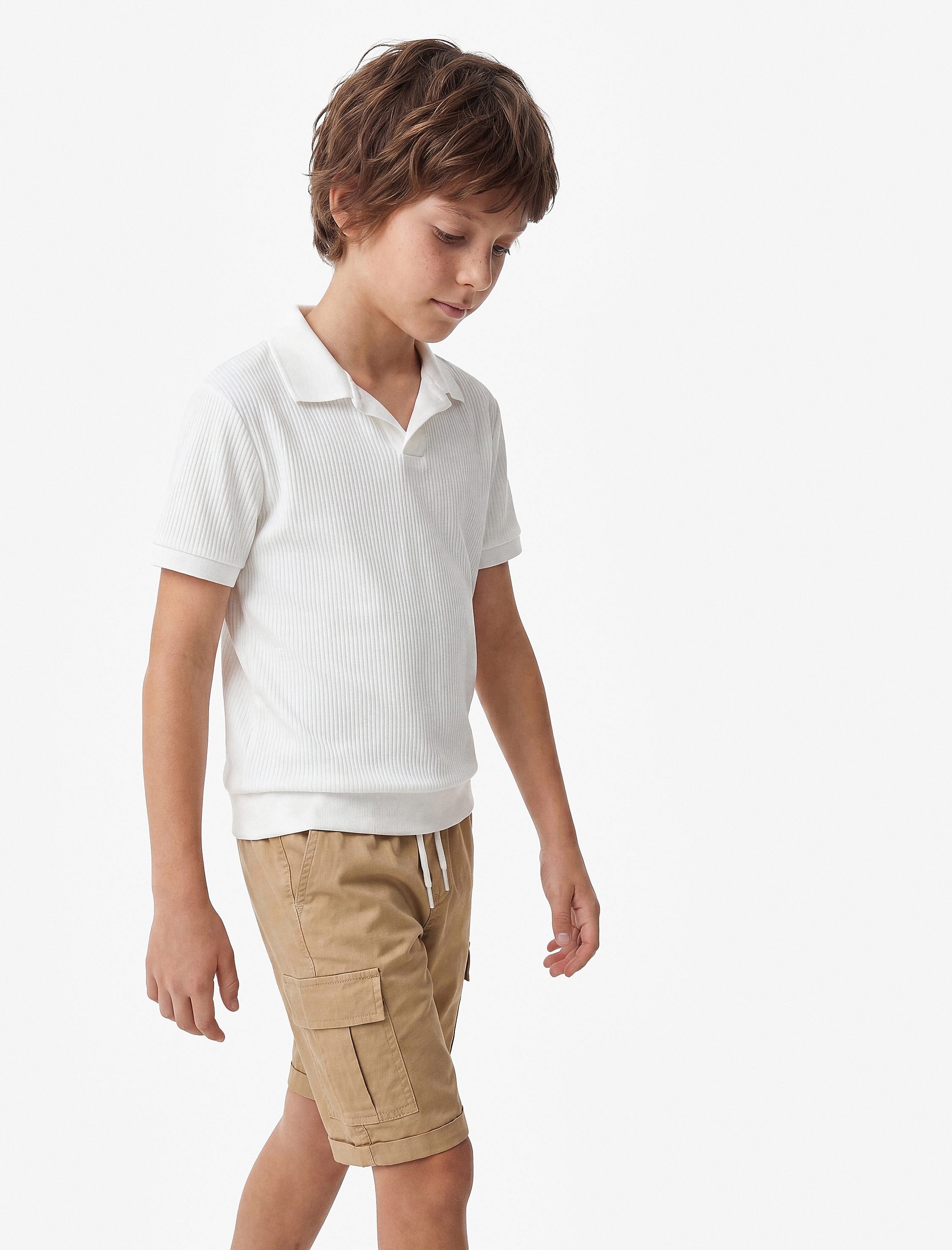  Erkek Çocuk Pamuklu Kısa Kollu Basic Polo Yaka Tişört