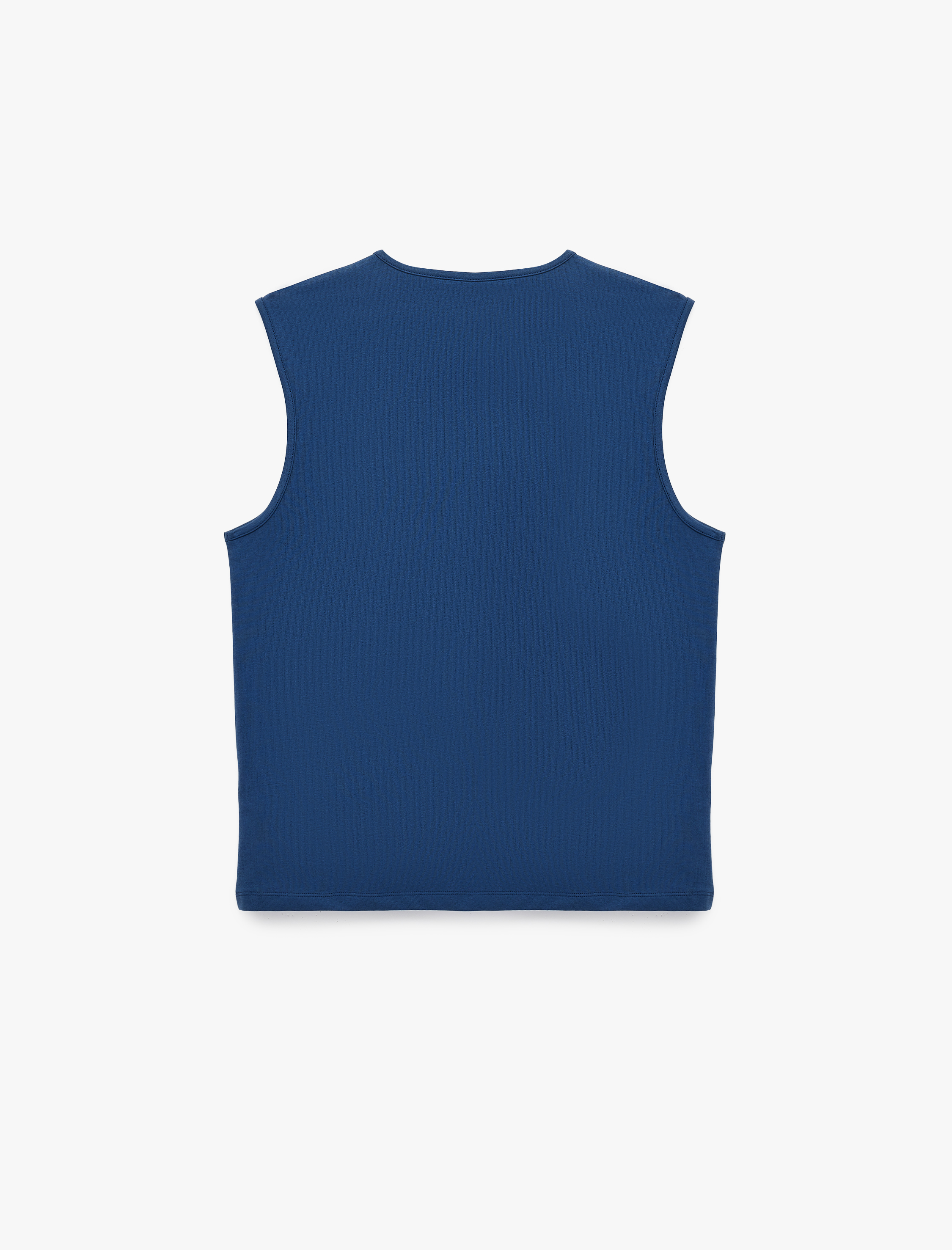  Pamuklu Kolsuz Rahat Kalıp Bisiklet Yaka Baskılı Spor Atlet