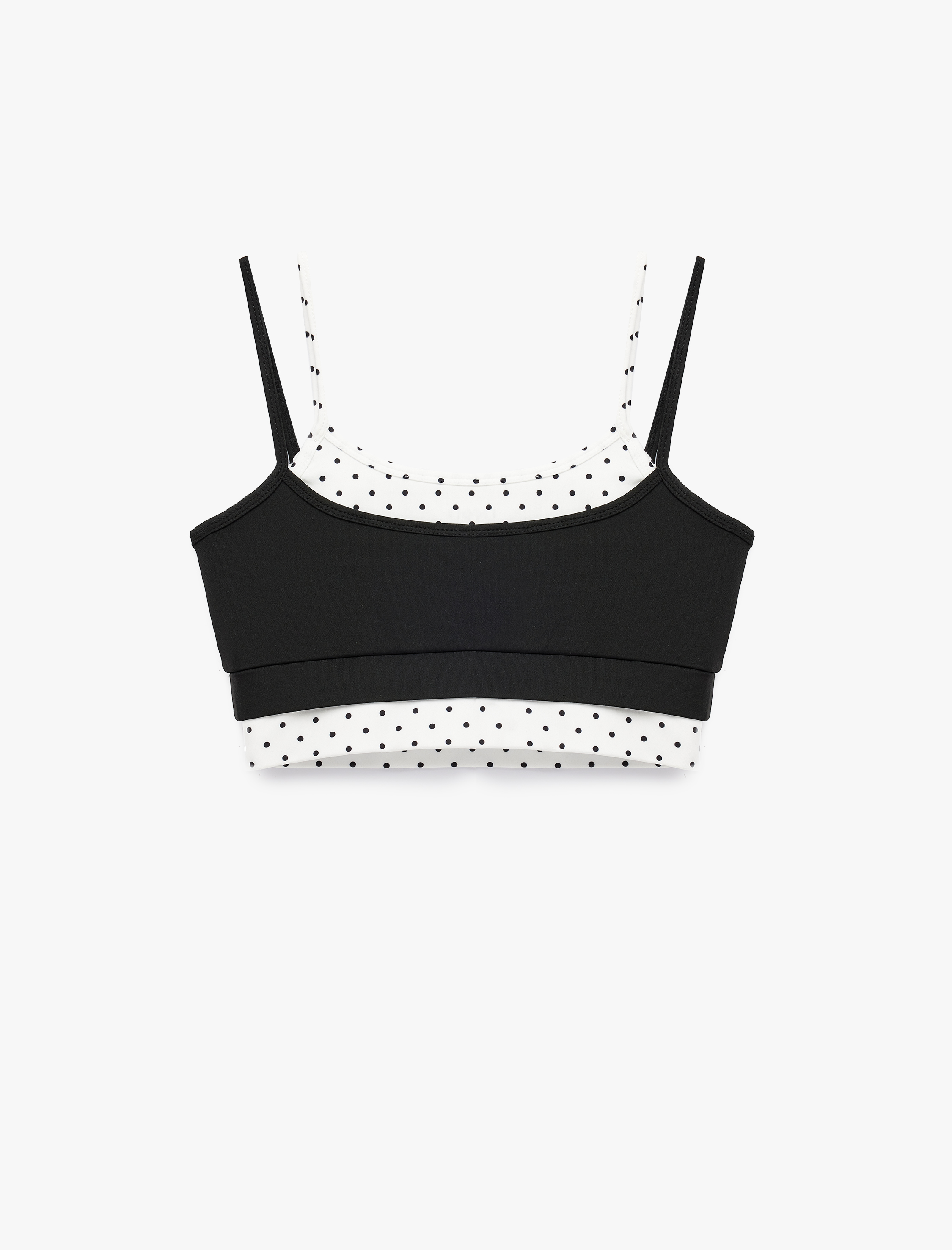  İp Askılı Kolsuz Slim Fit İkili Puantiyeli Sporcu Sütyeni