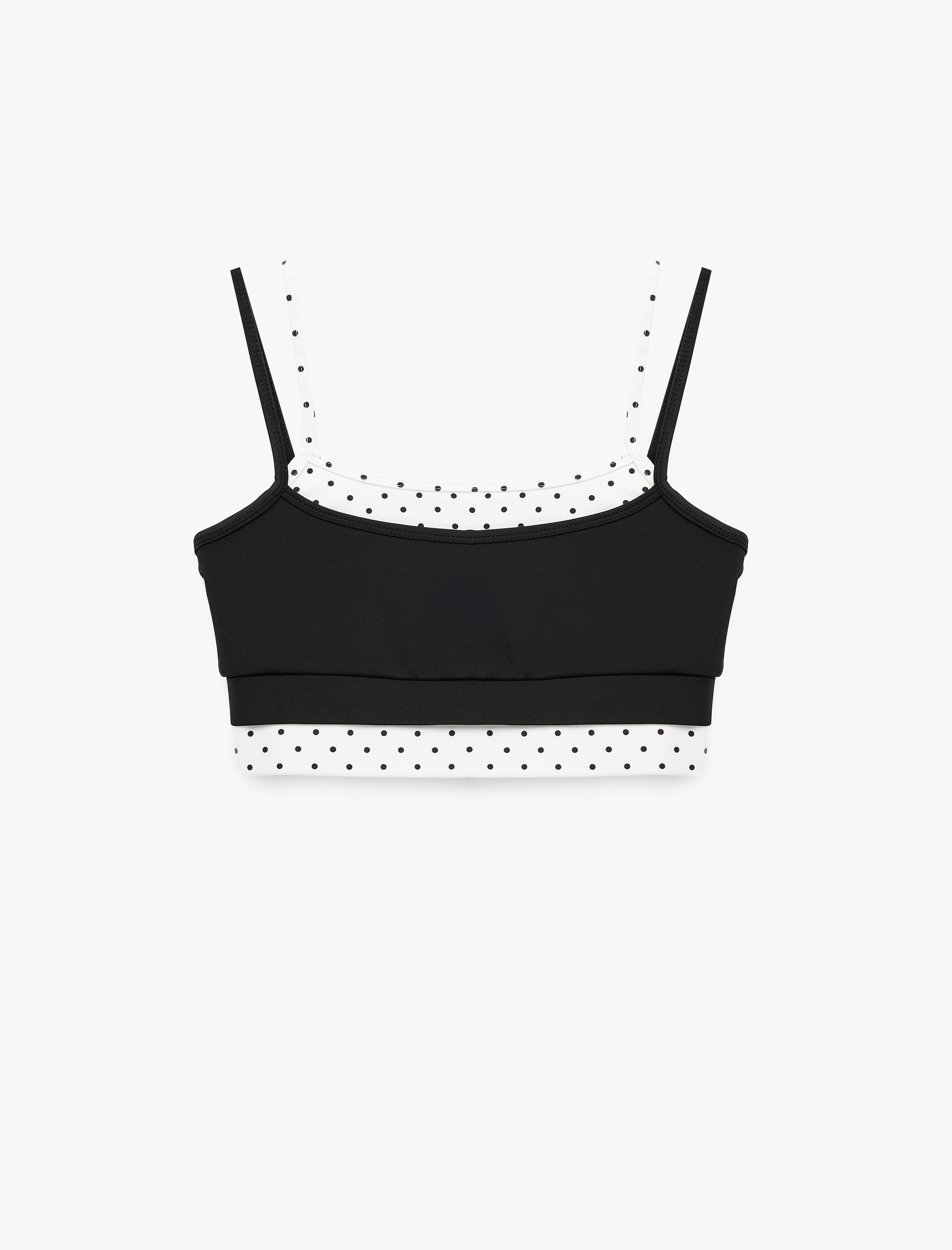   İp Askılı Kolsuz Slim Fit İkili Puantiyeli Sporcu Sütyeni