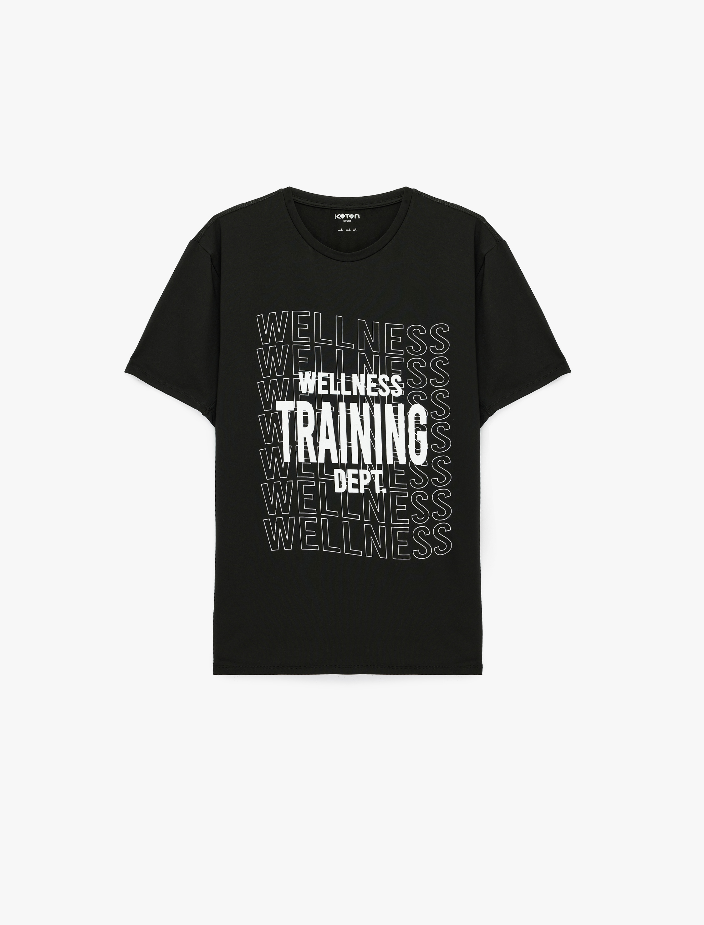   Regular Fit Bisiklet Yaka Kısa Kollu Baskılı Spor Tişört