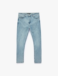 Normal Bel Cepli Pamuklu Skinny Jean Pantolon - Michael Jean