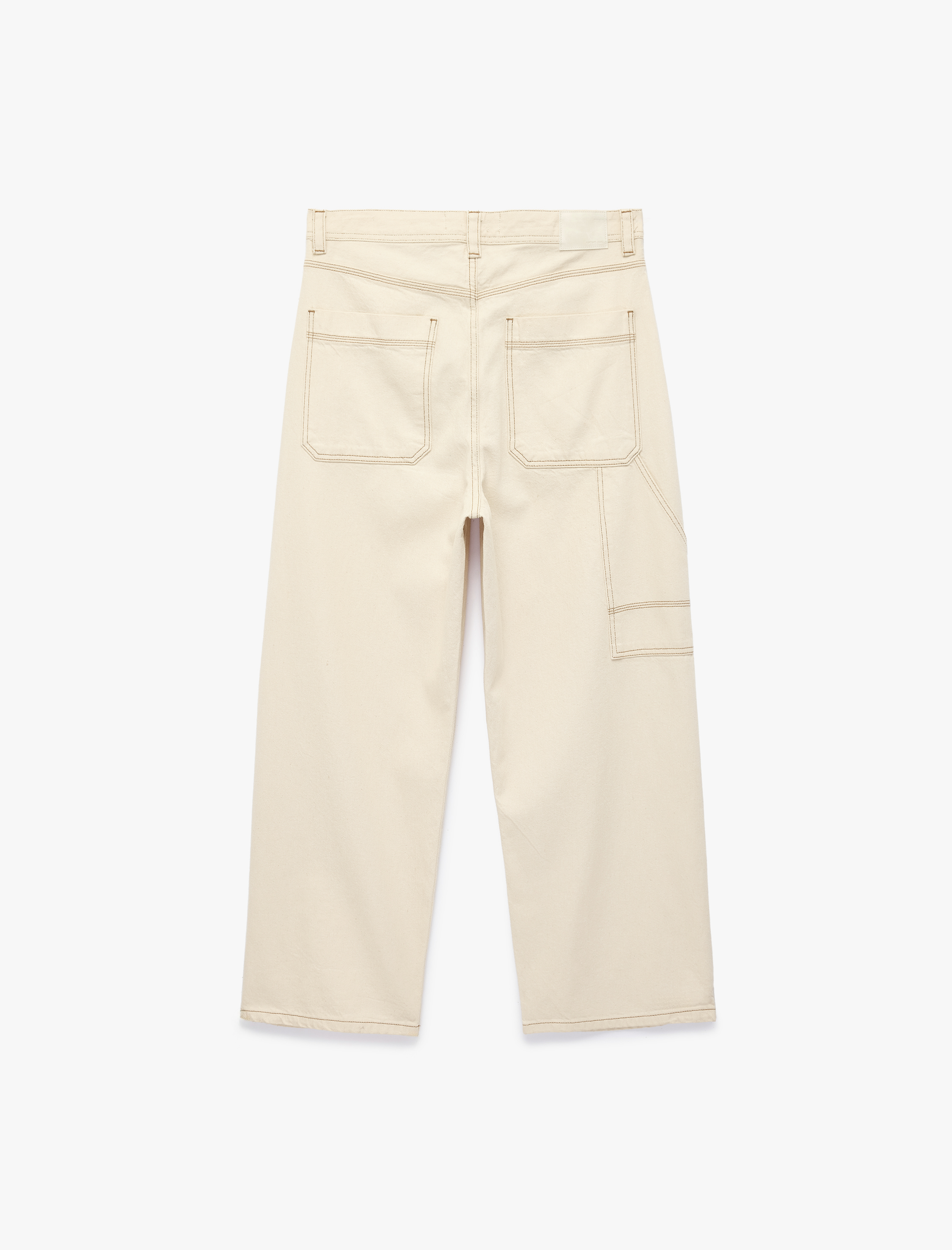   Oversize Pamuklu Cep Detaylı Bol Barrel Fit Jean Pantolon