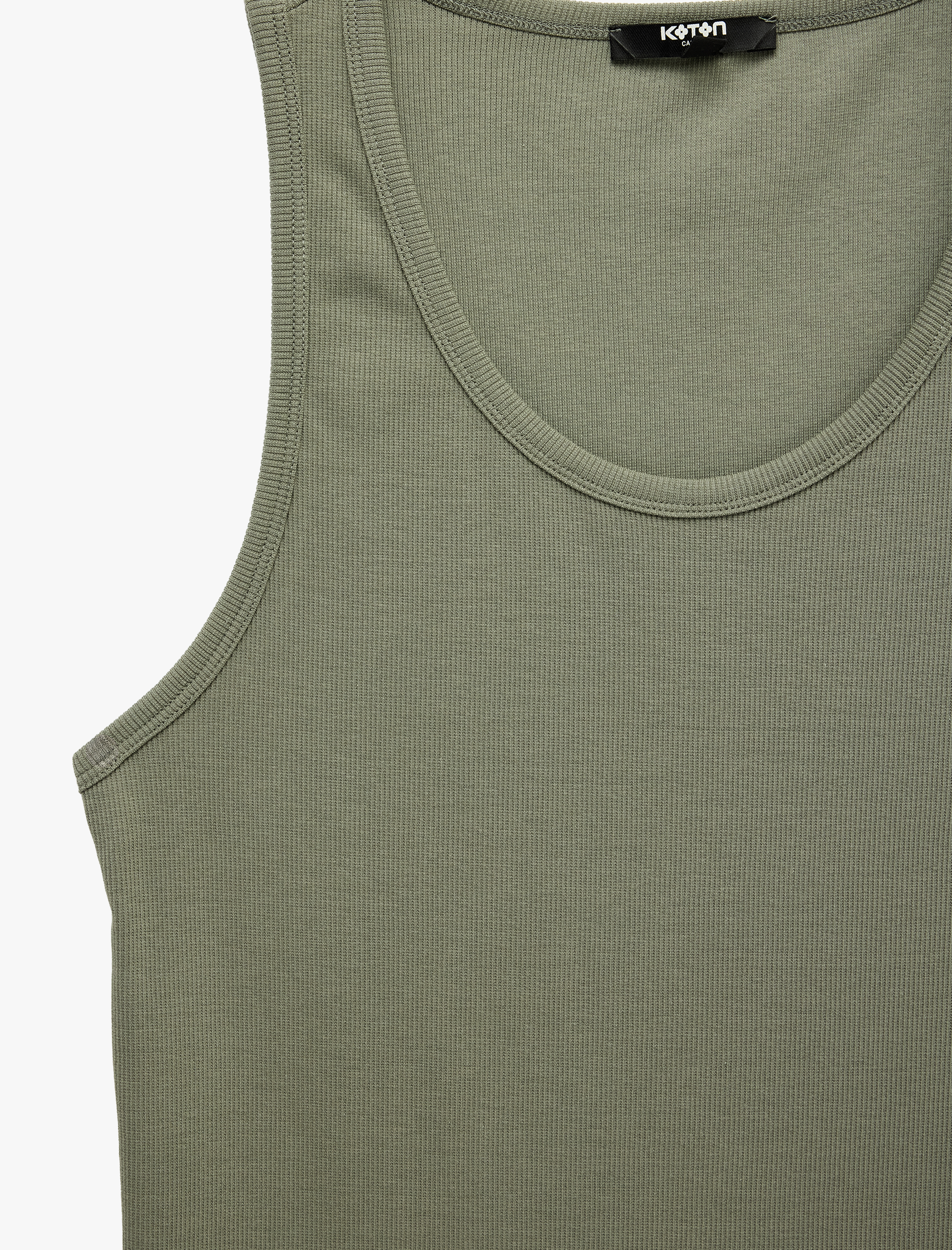   Kolsuz Pamuklu Bisiklet Yaka Slim Fit Atlet
