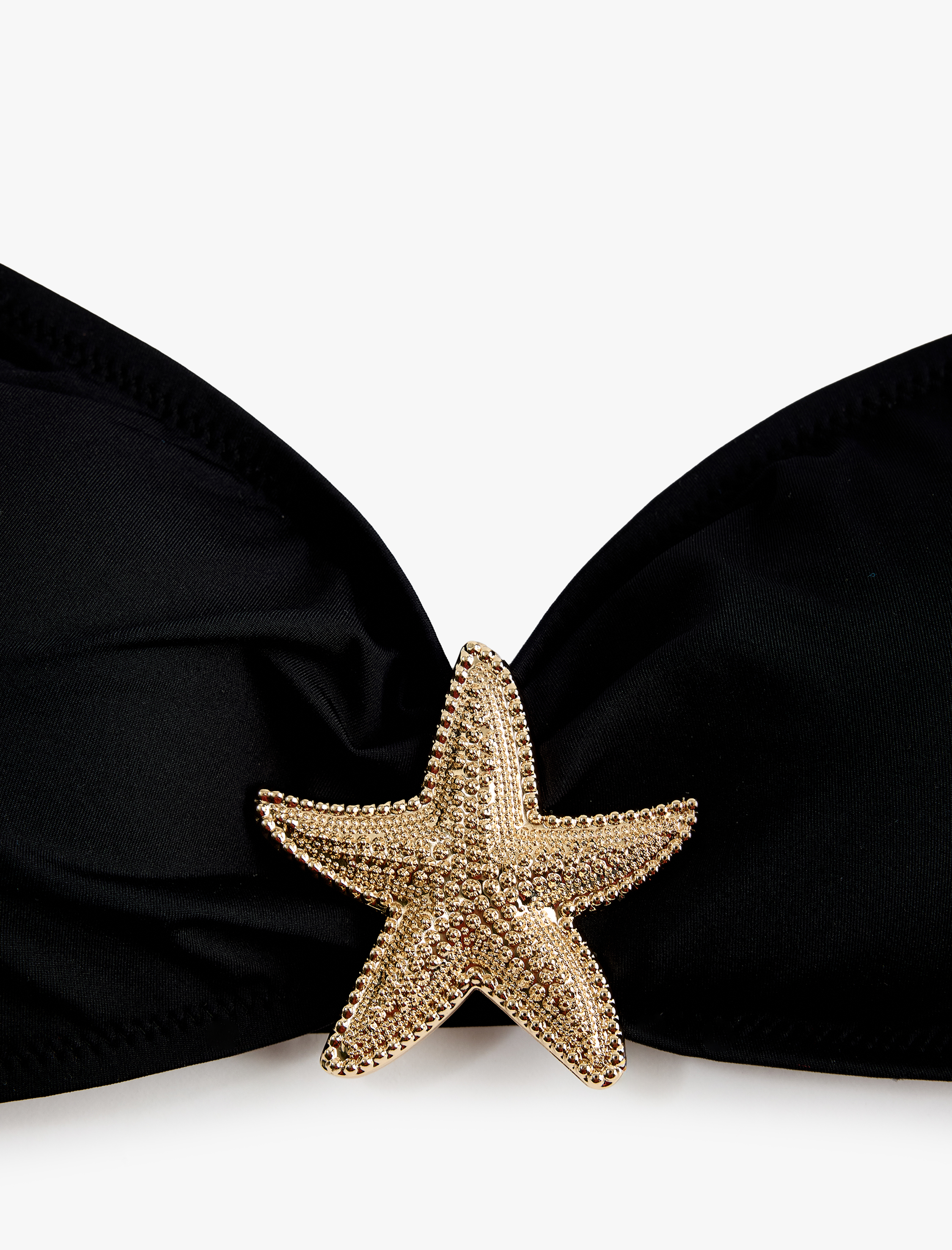   Deniz Yıldızı Aksesuar Detaylı Halter Yaka Bikini Üstü