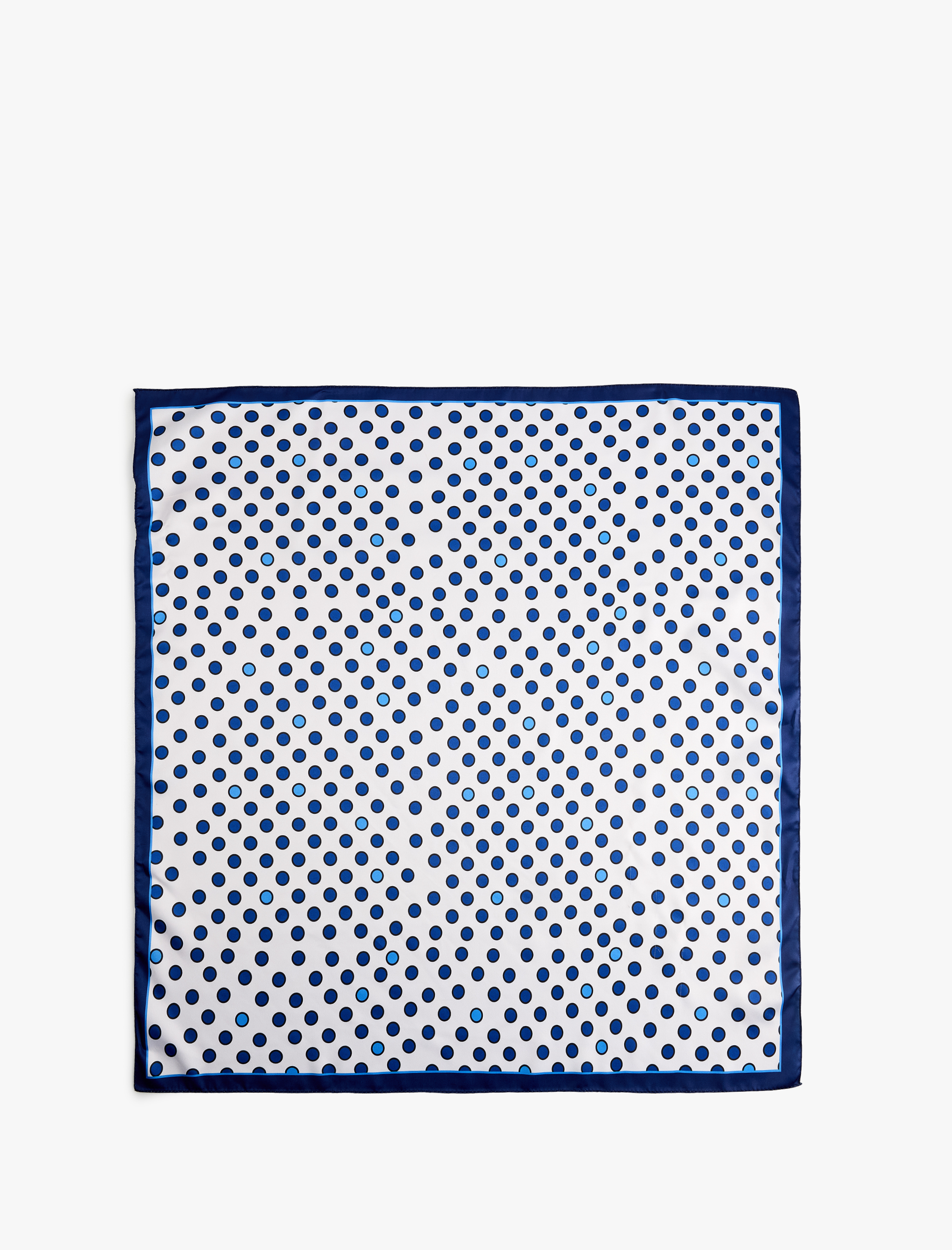  Kadın Pileli Puantiyeli Saten Kare Fular Bandana