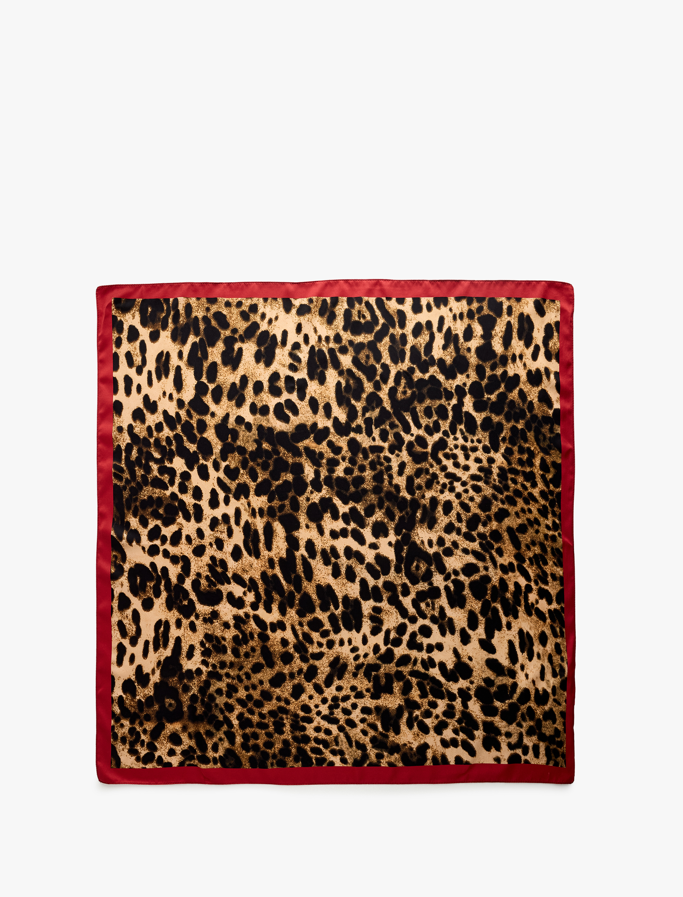  Kadın Leopar Desenli Kare Fular Bandana