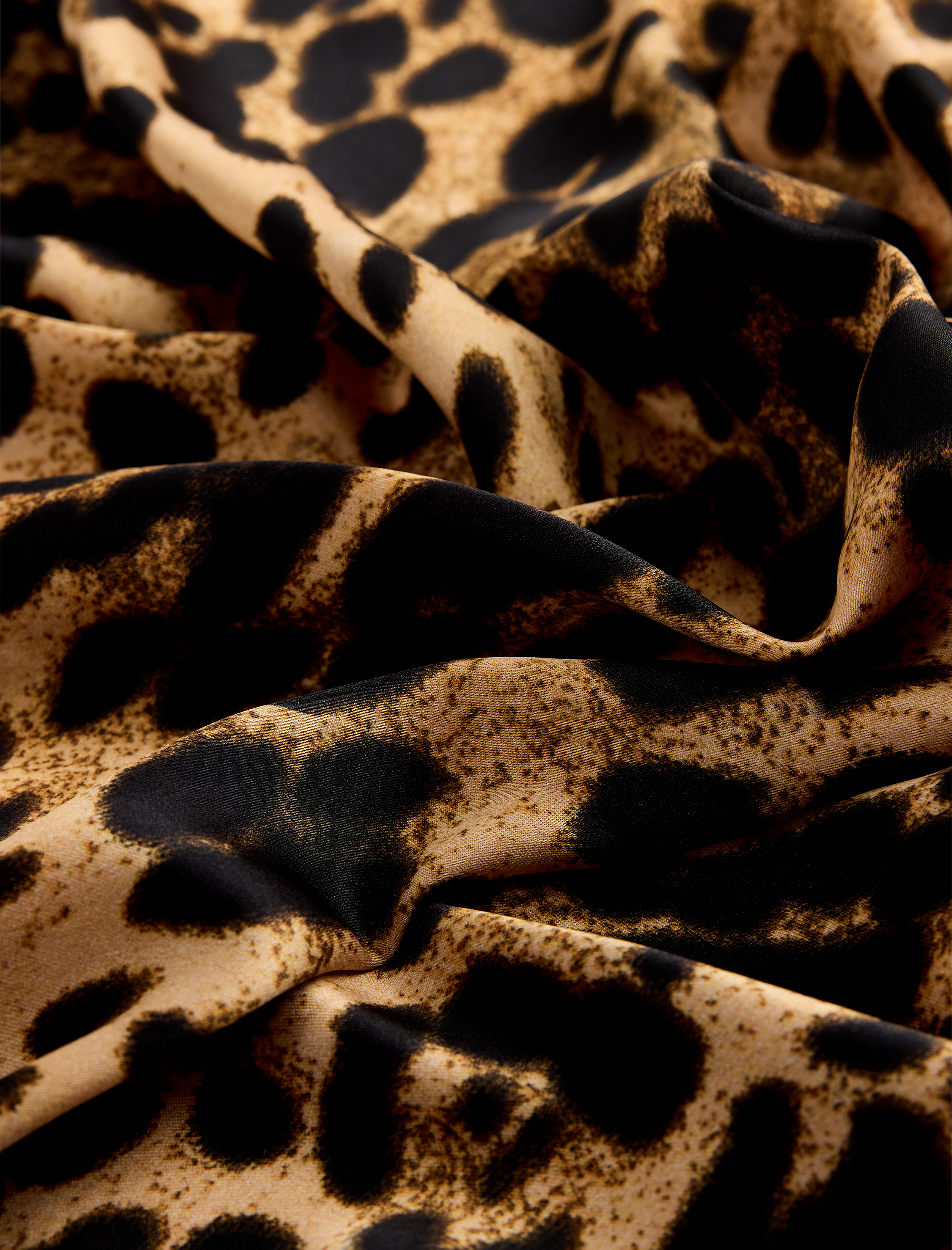  Kadın Leopar Desenli Kare Fular Bandana