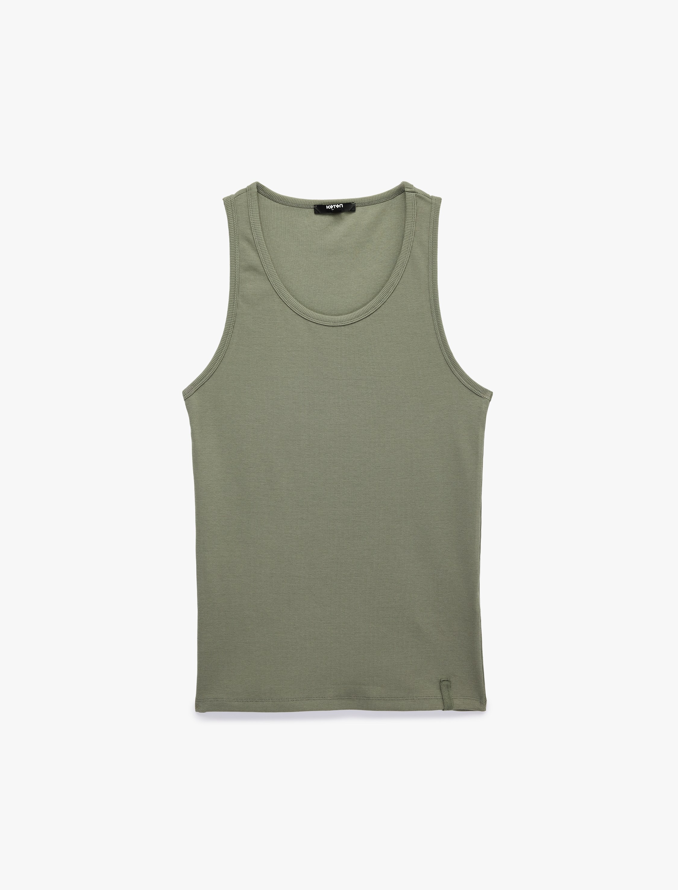   Kolsuz Pamuklu Bisiklet Yaka Slim Fit Atlet