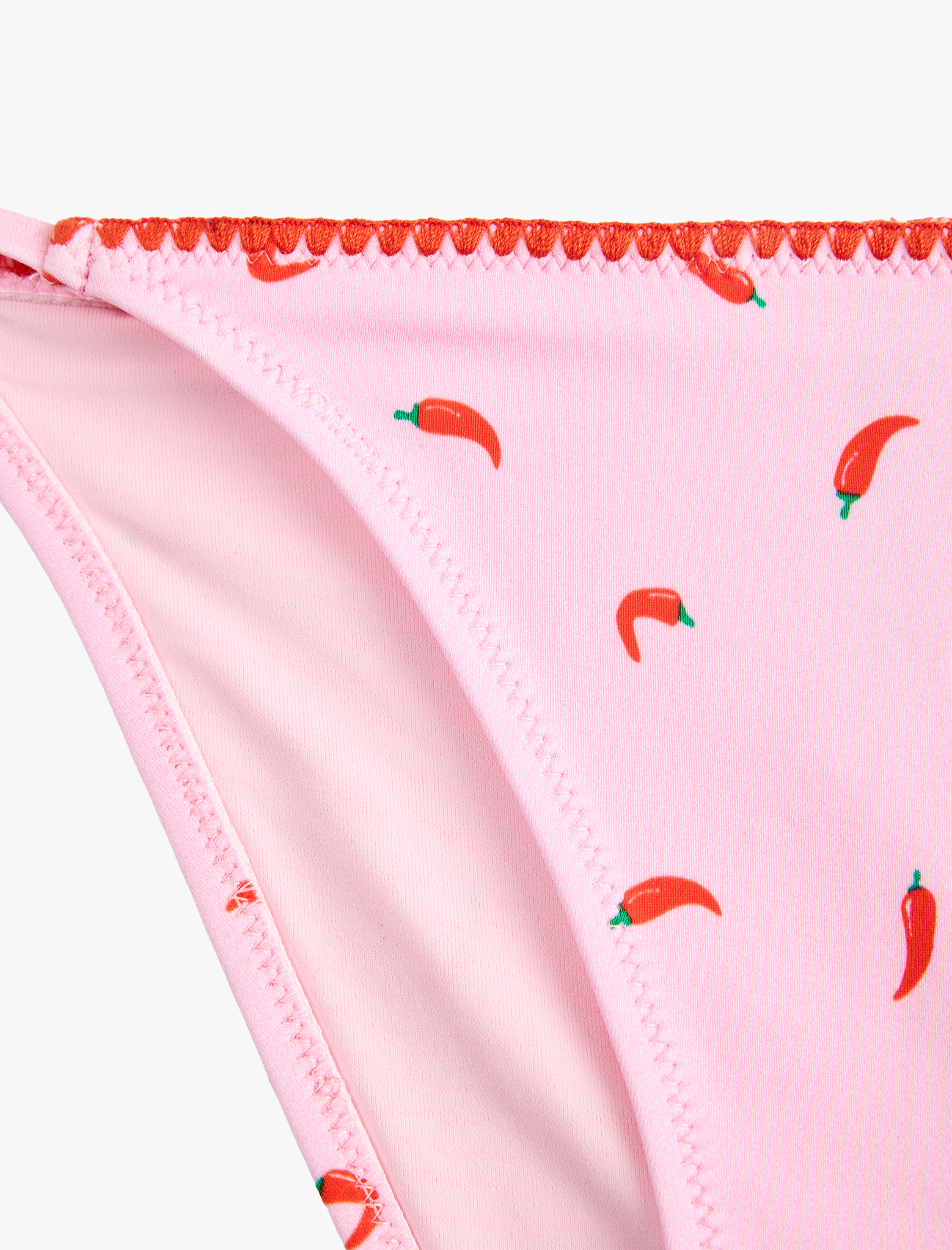   Koton X Sibil Çetinkaya - Kroşe Detaylı Biber Baskılı Yanları İpli Bikini Altı