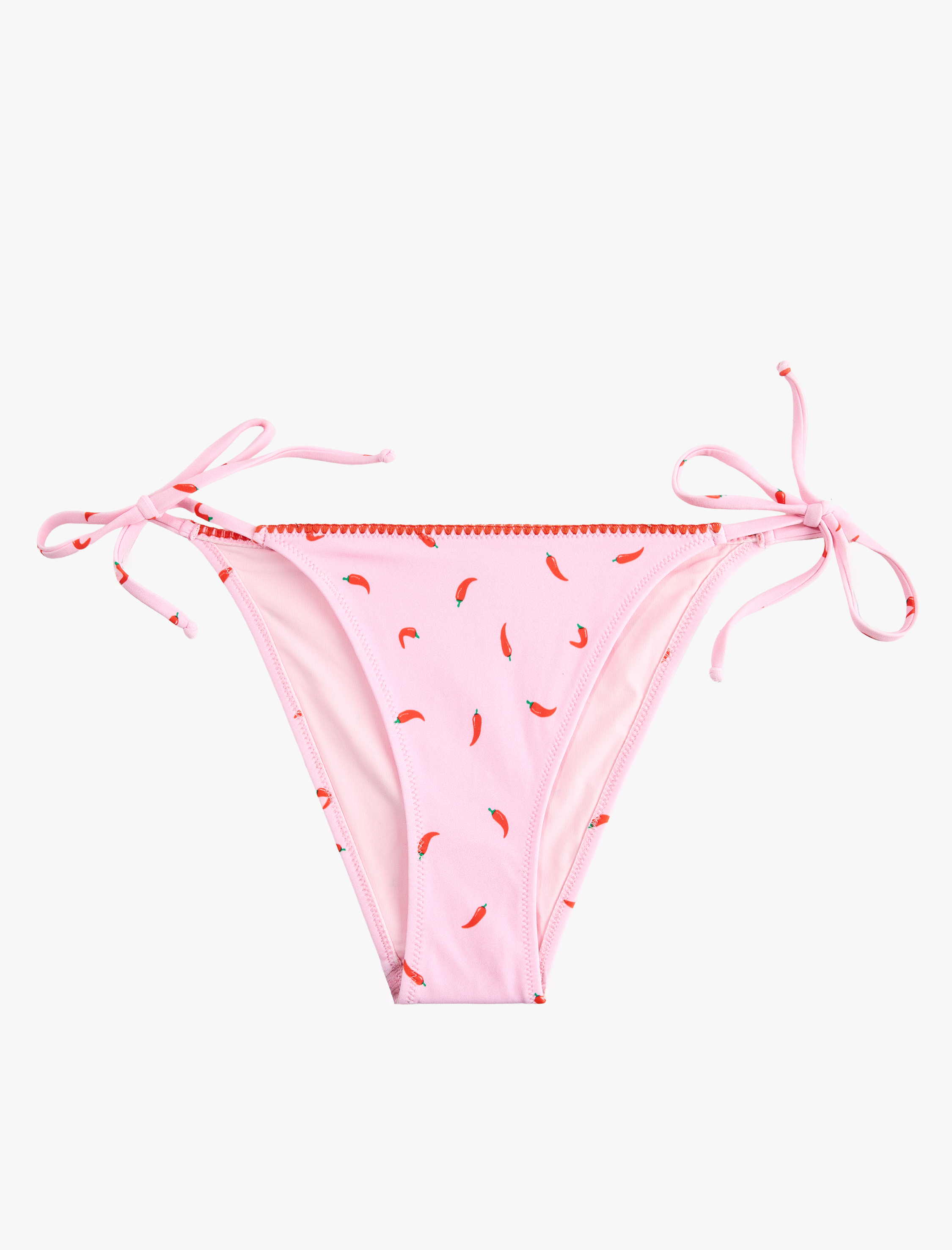  Koton X Sibil Çetinkaya - Kroşe Detaylı Biber Baskılı Yanları İpli Bikini Altı