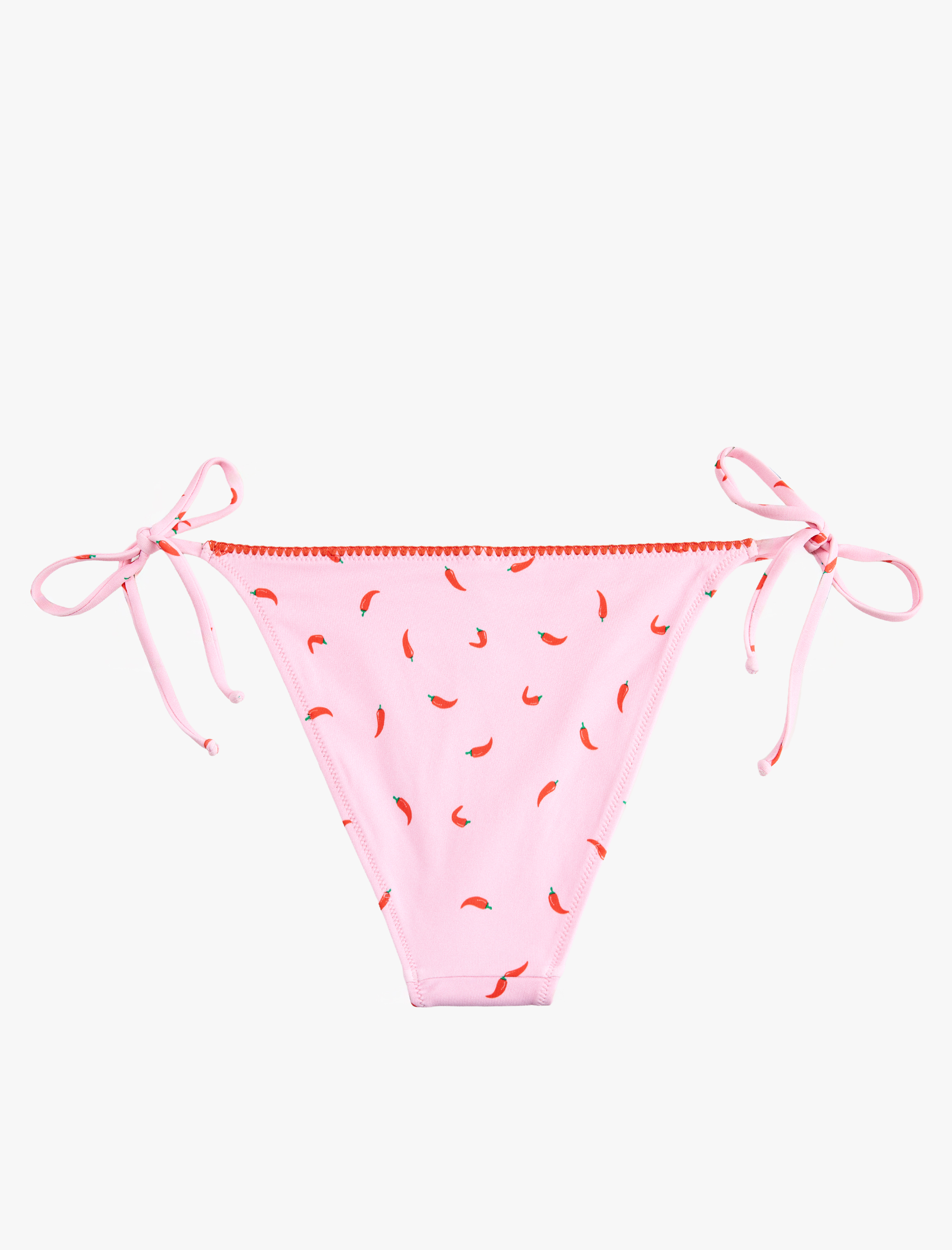   Koton X Sibil Çetinkaya - Kroşe Detaylı Biber Baskılı Yanları İpli Bikini Altı