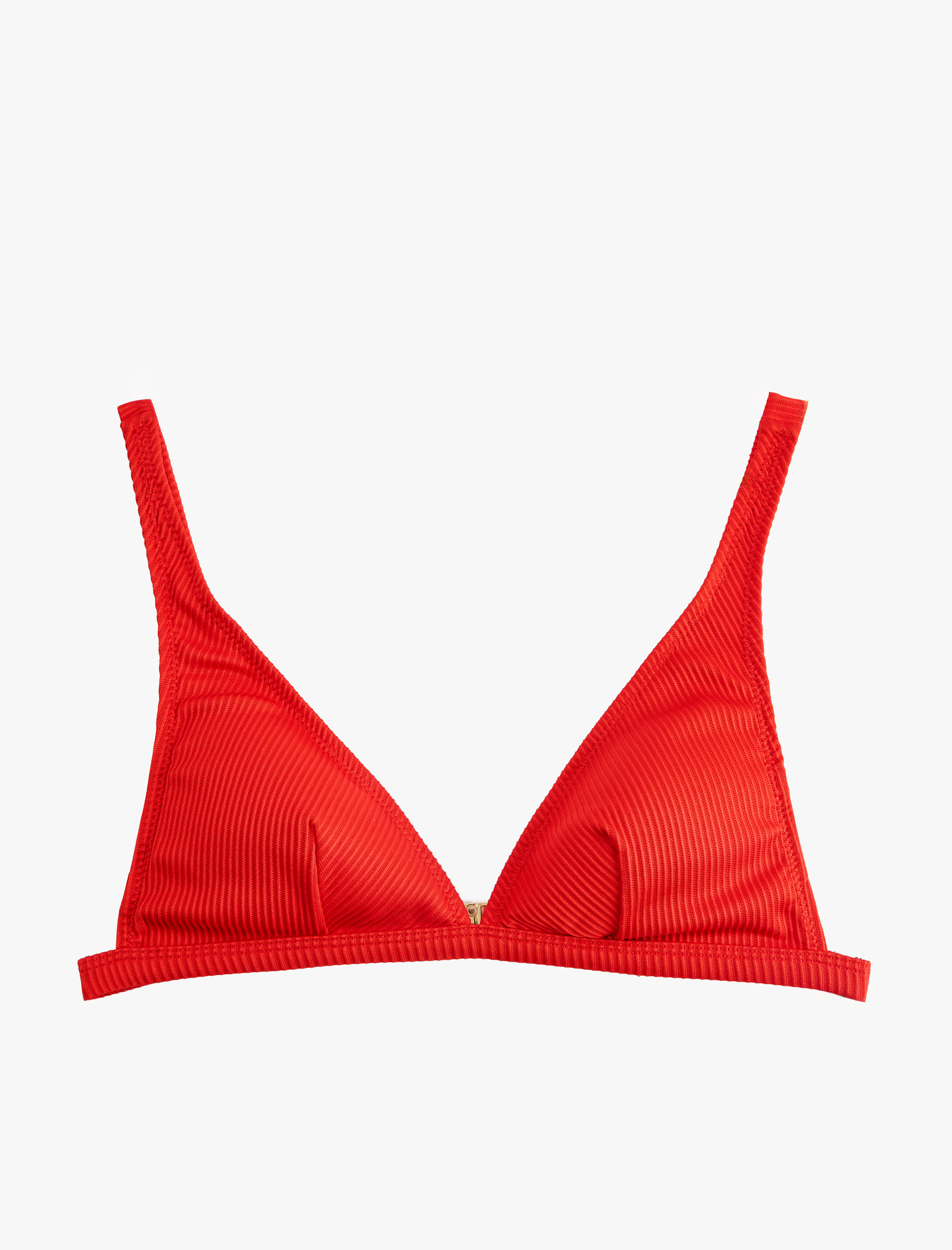   Dokulu V Yaka Bralet Bikini Üst