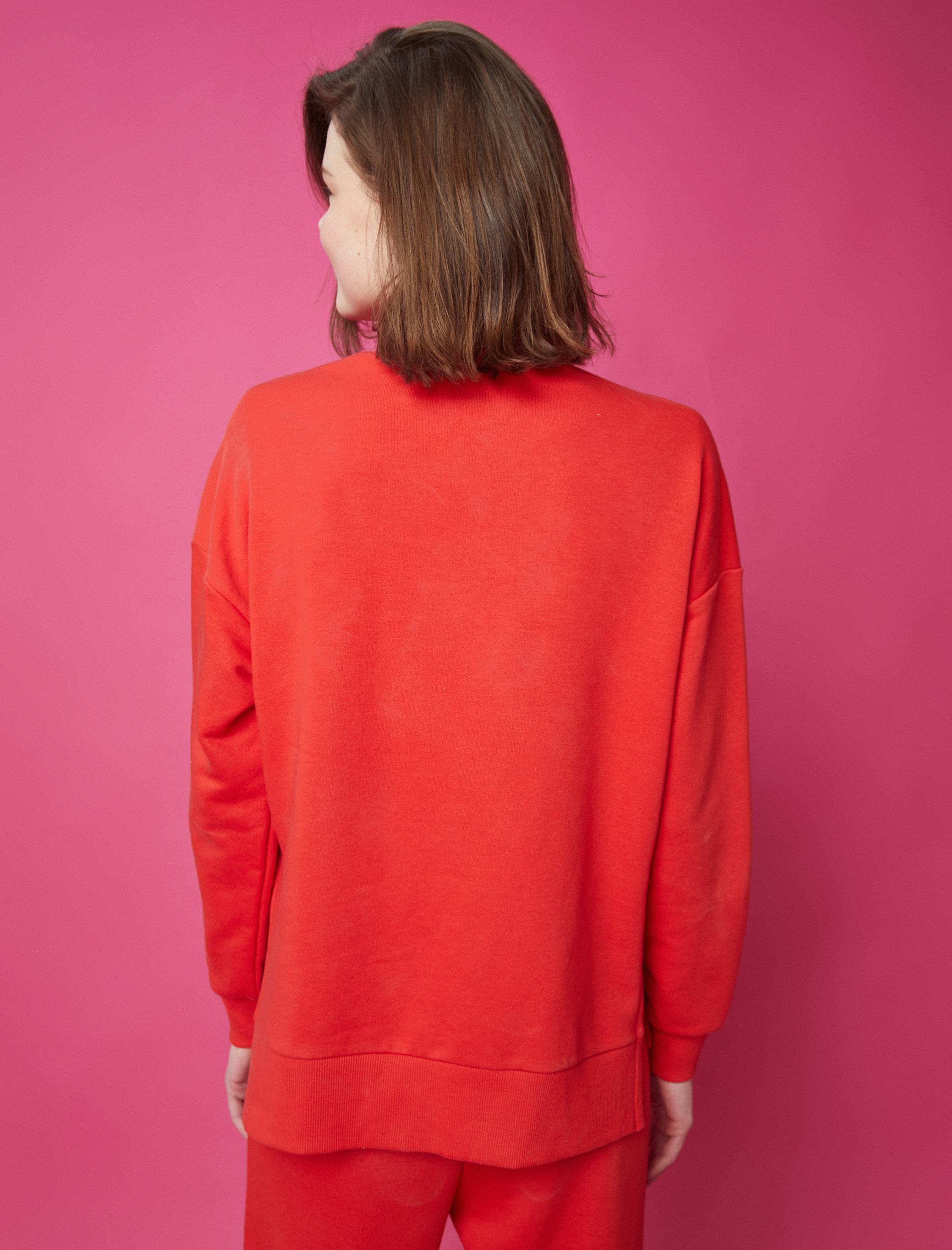   Yazılı Sweatshirt Pamuklu
