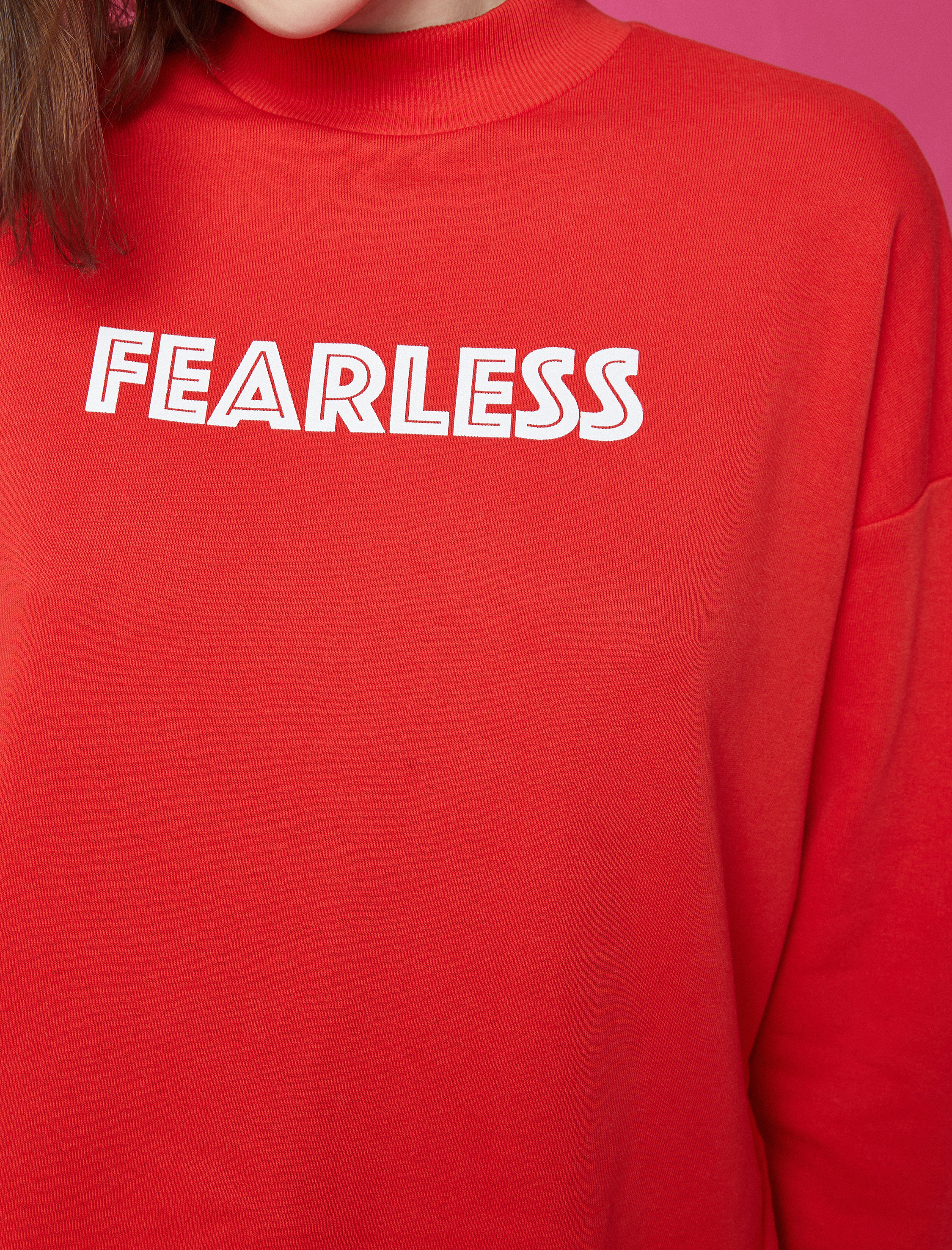  Yazılı Sweatshirt Pamuklu