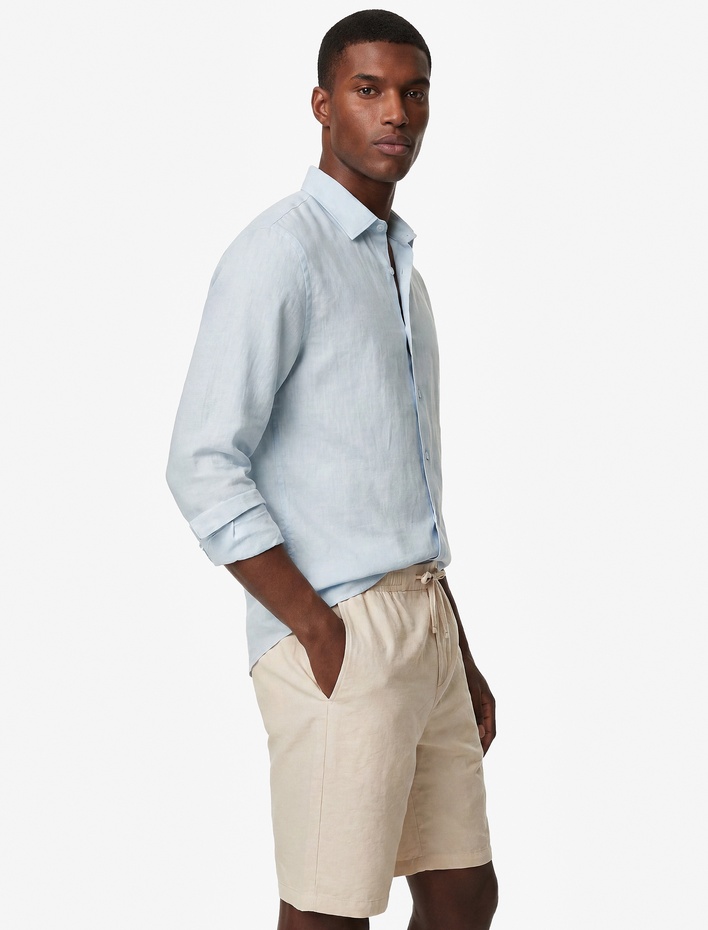 Regular Fit Cepli Bermuda Cupro Modal Beli Bağcıklı Şort