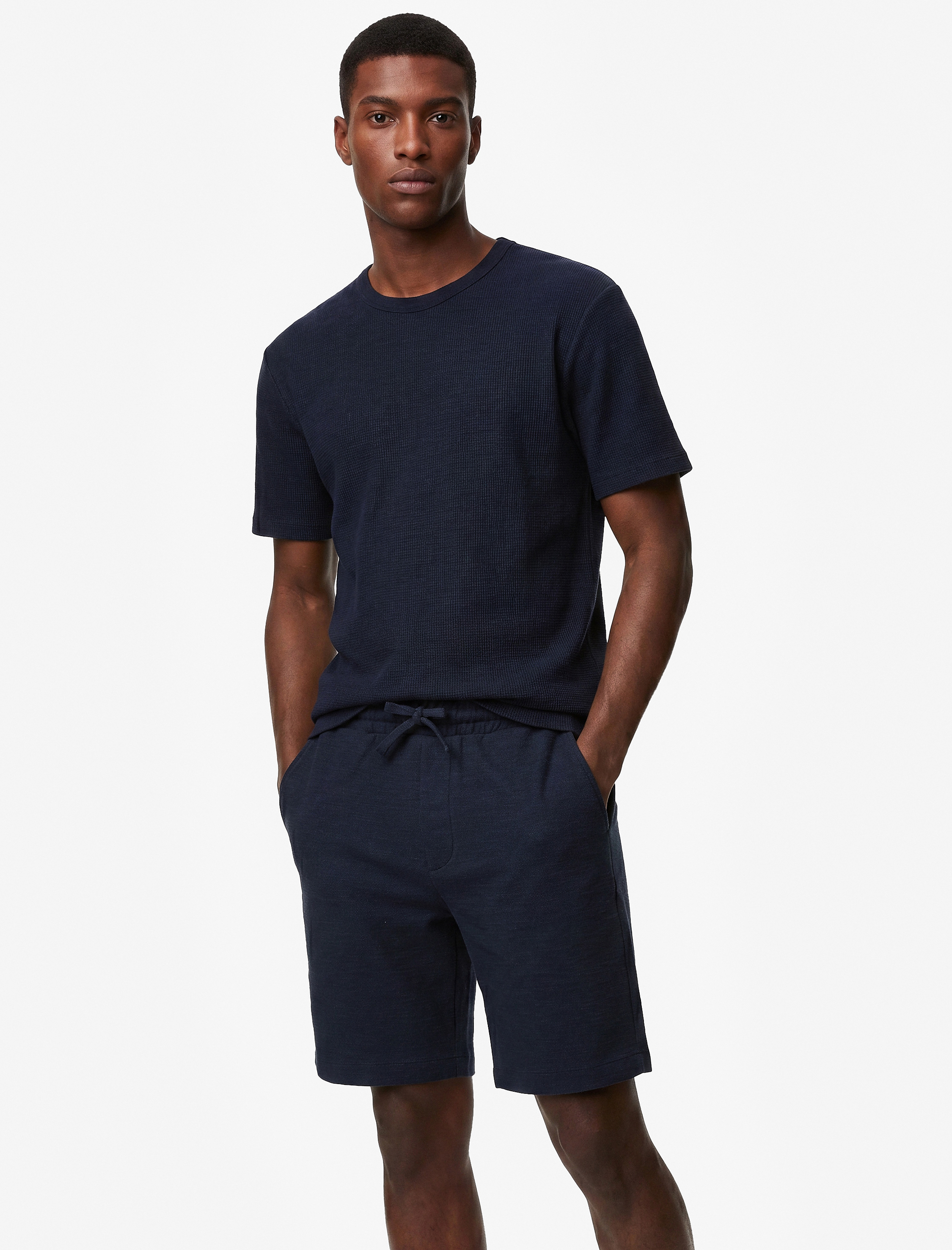   Regular Fit Cepli Bermuda Beli Bağcıklı Şort