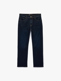 Normal Bel Pamuklu Straight Fit Jean Pantolon - Mark Jean
