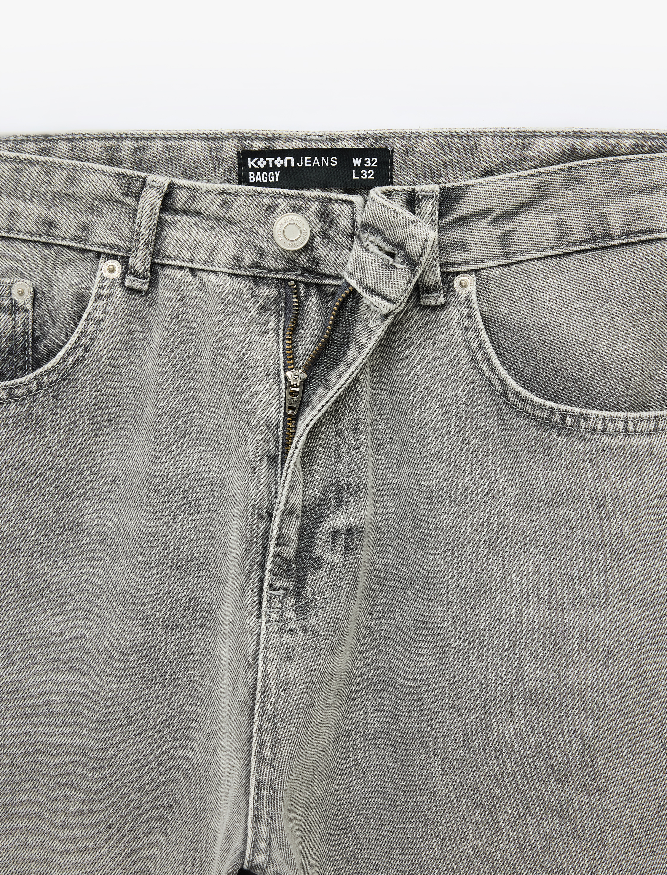   Bol Normal Bel Oversize Pamuklu Baggy Jean Pantolon