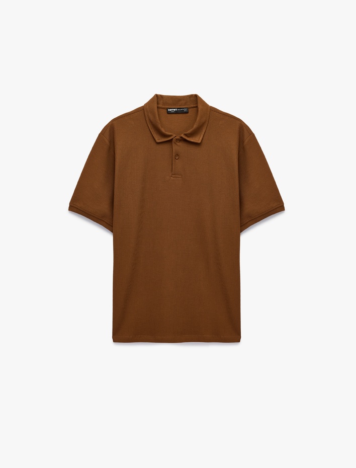  Pamuklu Kısa Kollu Regular Fit Polo Yaka Tişört