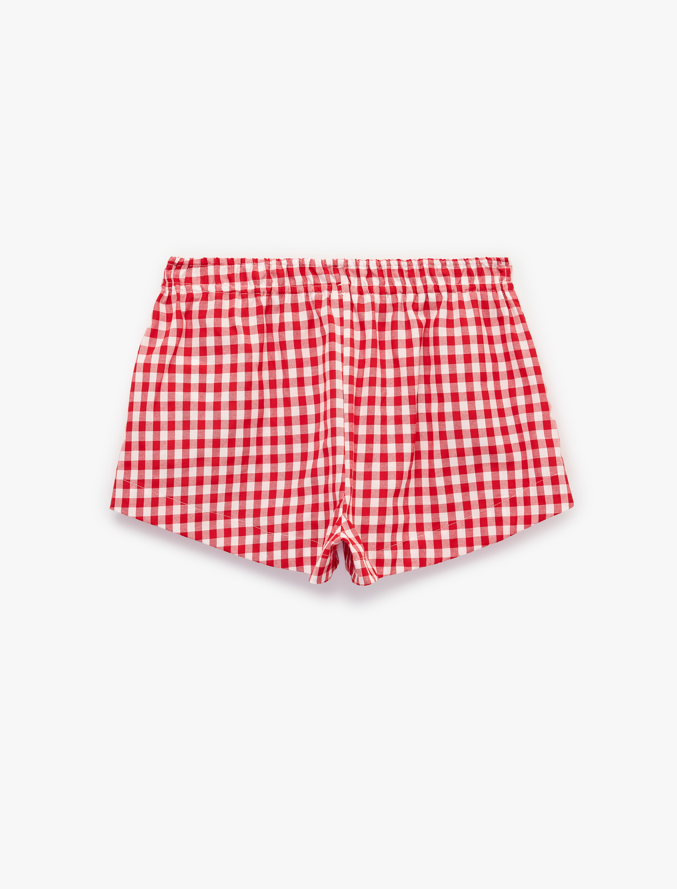   Beli Lastikli Rahat Kalıp Pötikareli Şort Pijama Altı